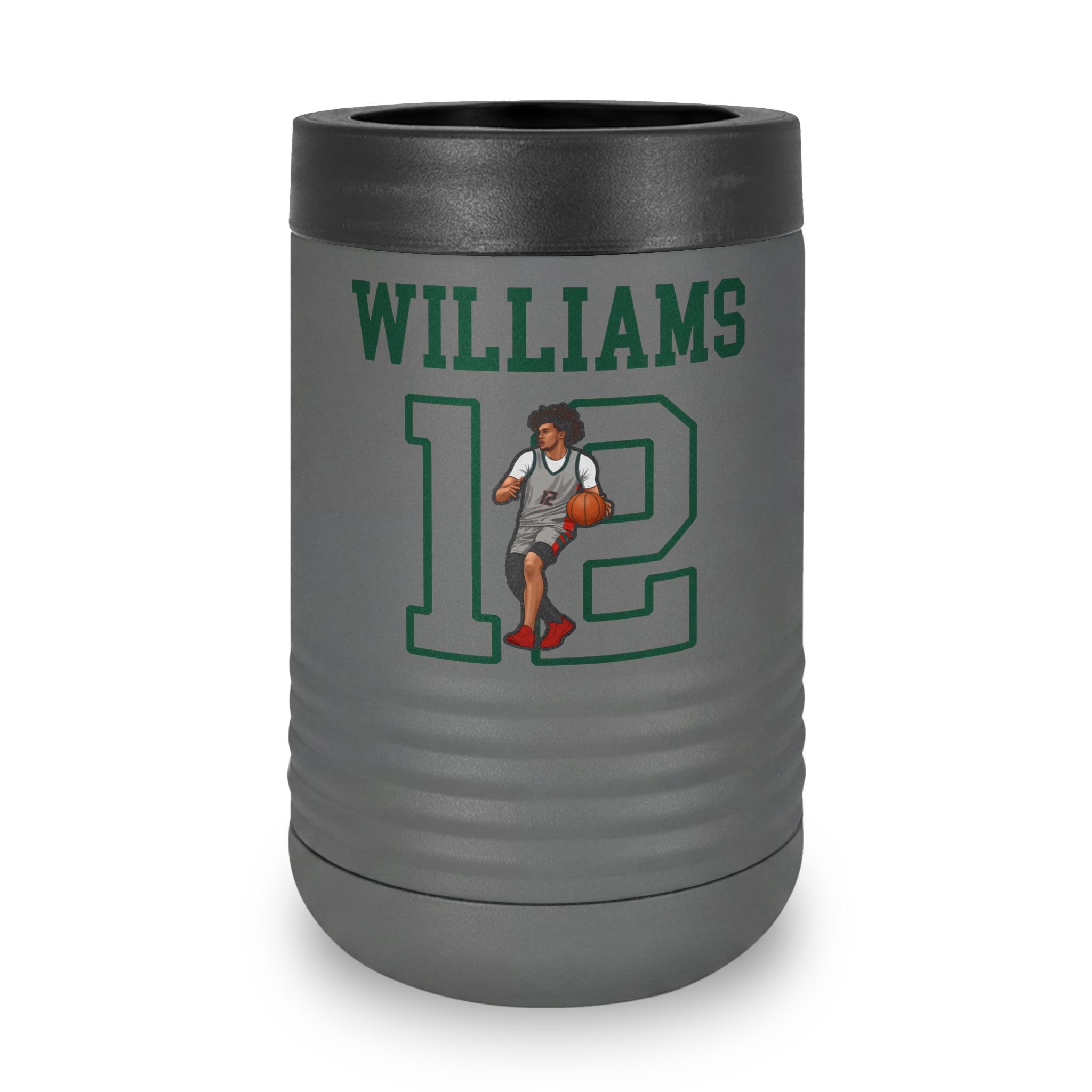 Stainless Can Cooler — character_shirsey in Grey