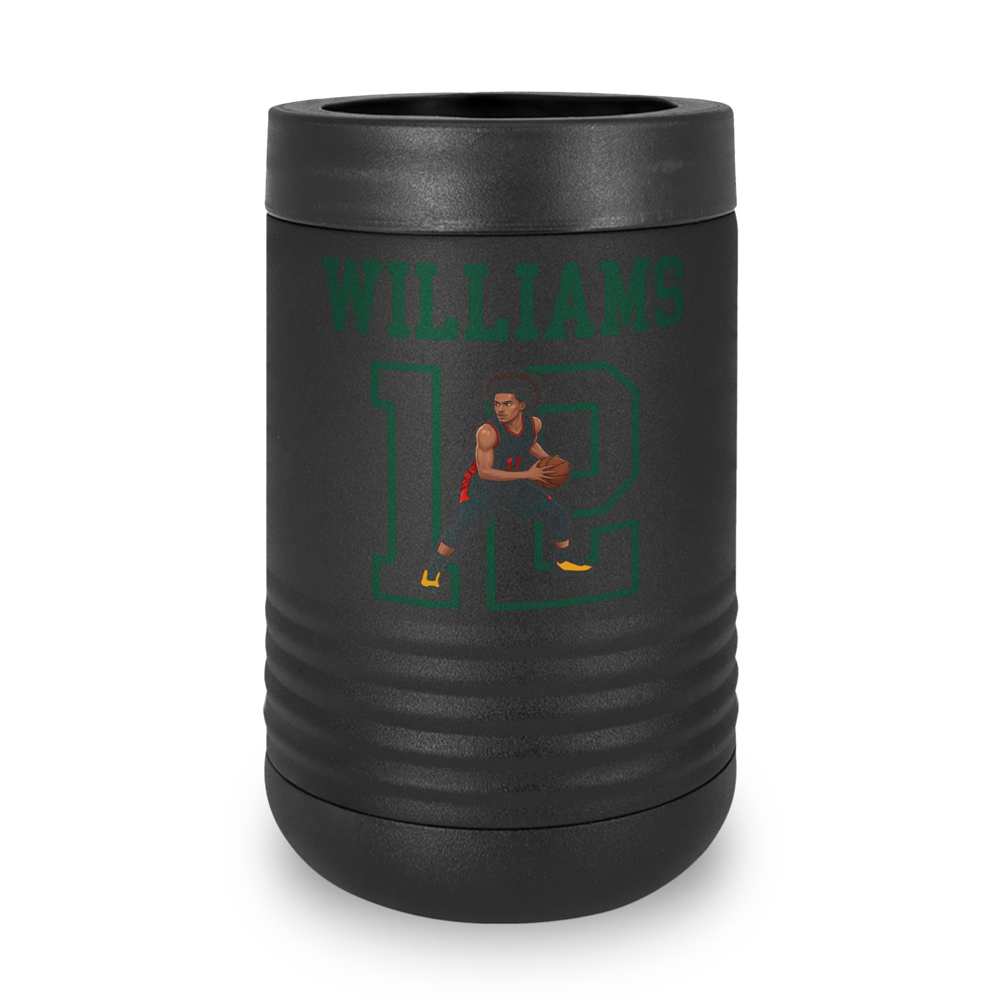 Stainless Can Cooler — character_shirsey in Black