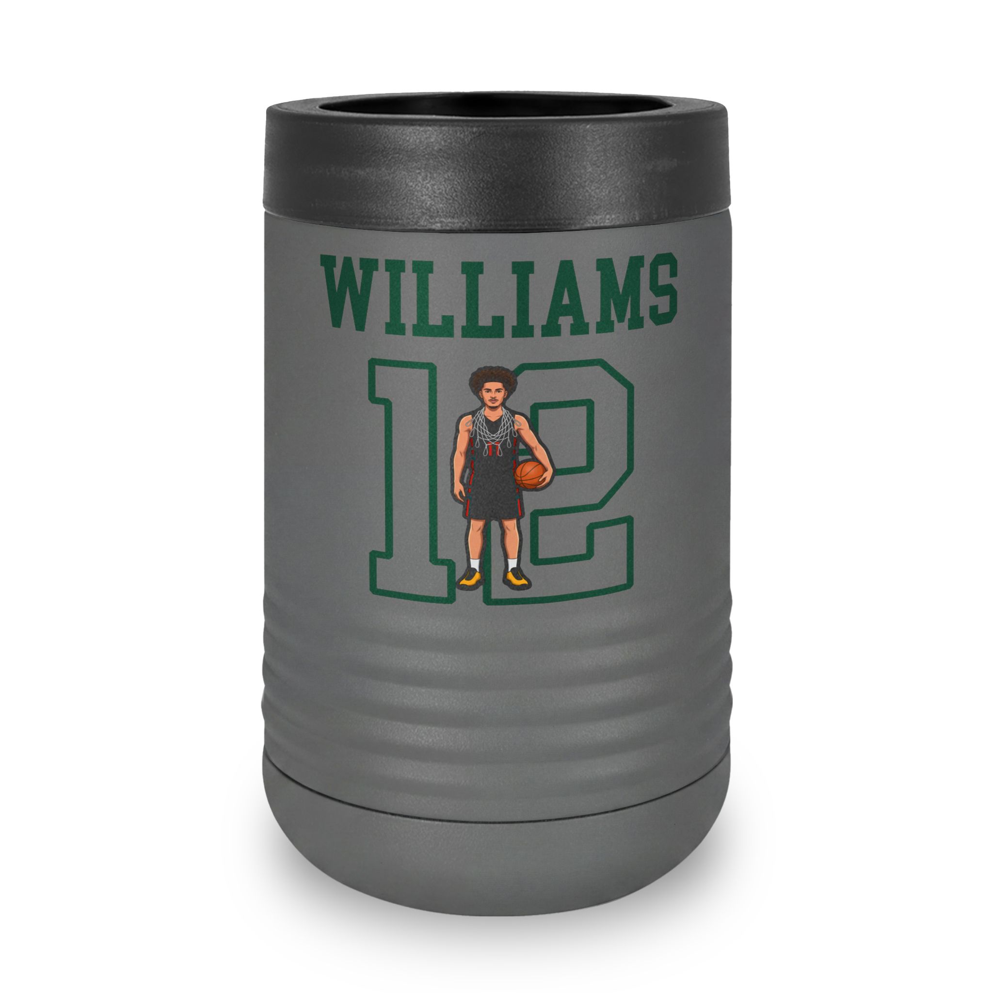 Stainless Can Cooler — character_shirsey in Grey