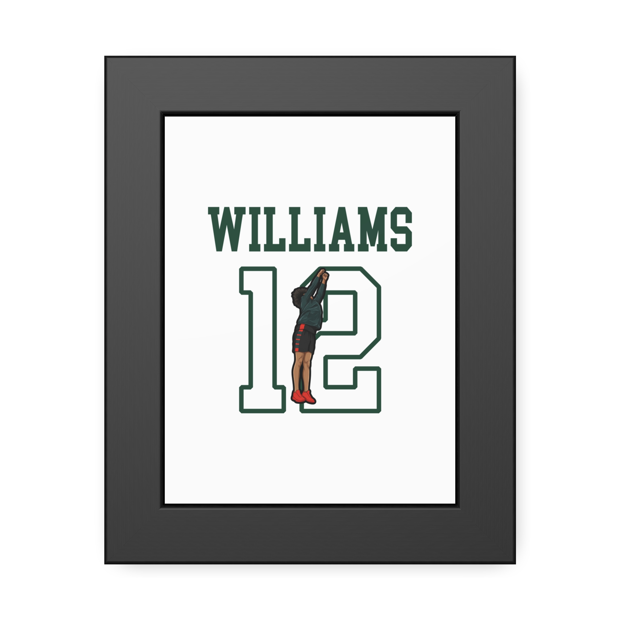 Framed Poster — character_shirsey in Black