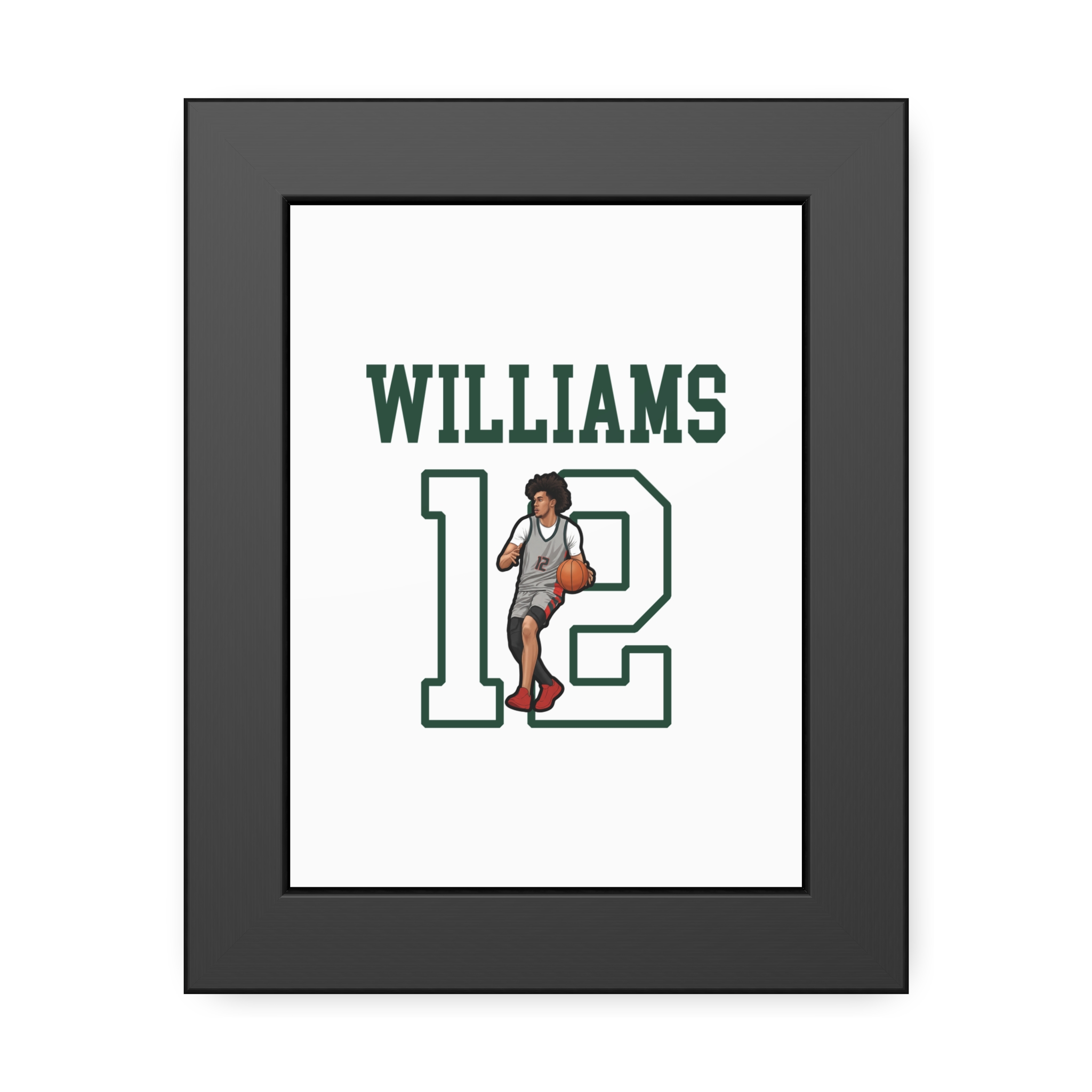 Framed Poster — character_shirsey in Black