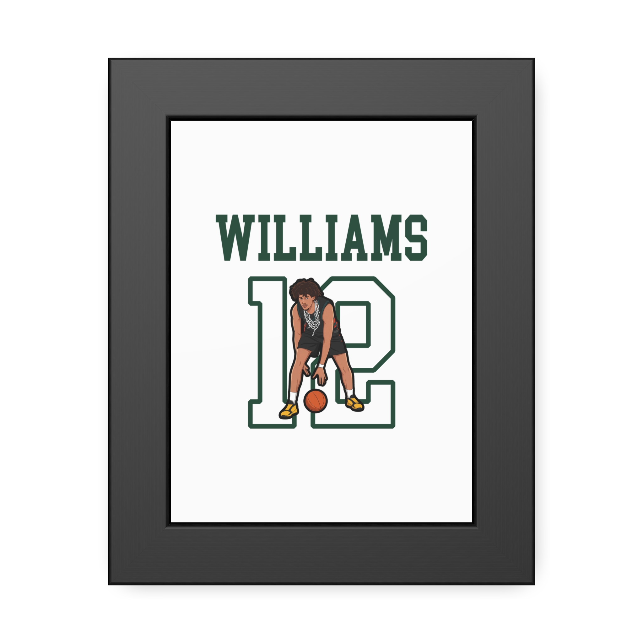 Framed Poster — character_shirsey in Black