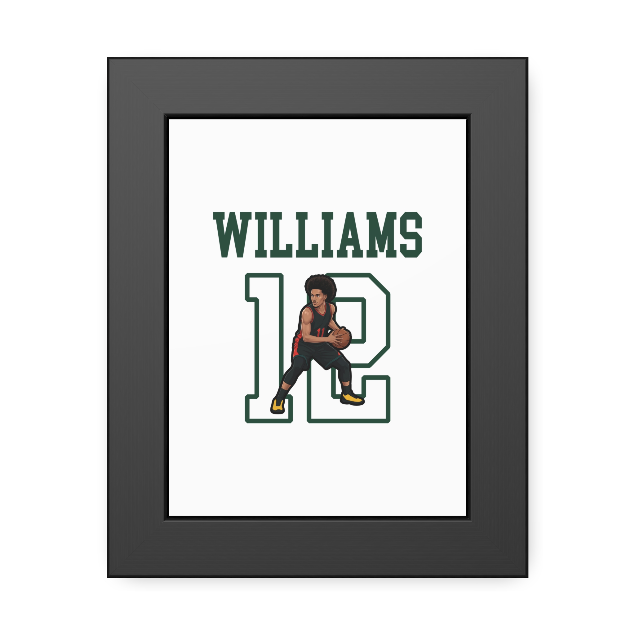 Framed Poster — character_shirsey in Black