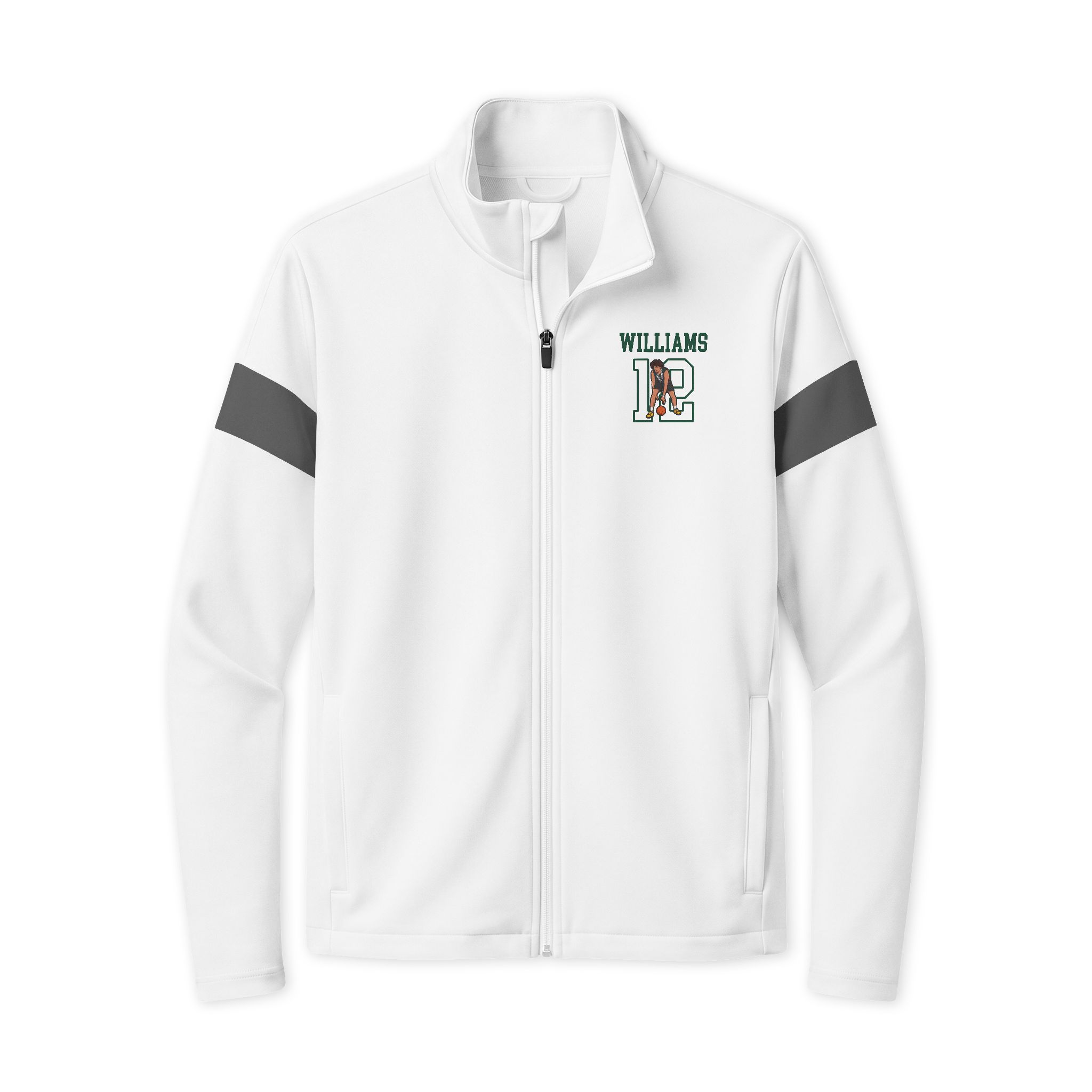 Travel Full-Zip Jacket — character_shirsey in White/ Iron Grey