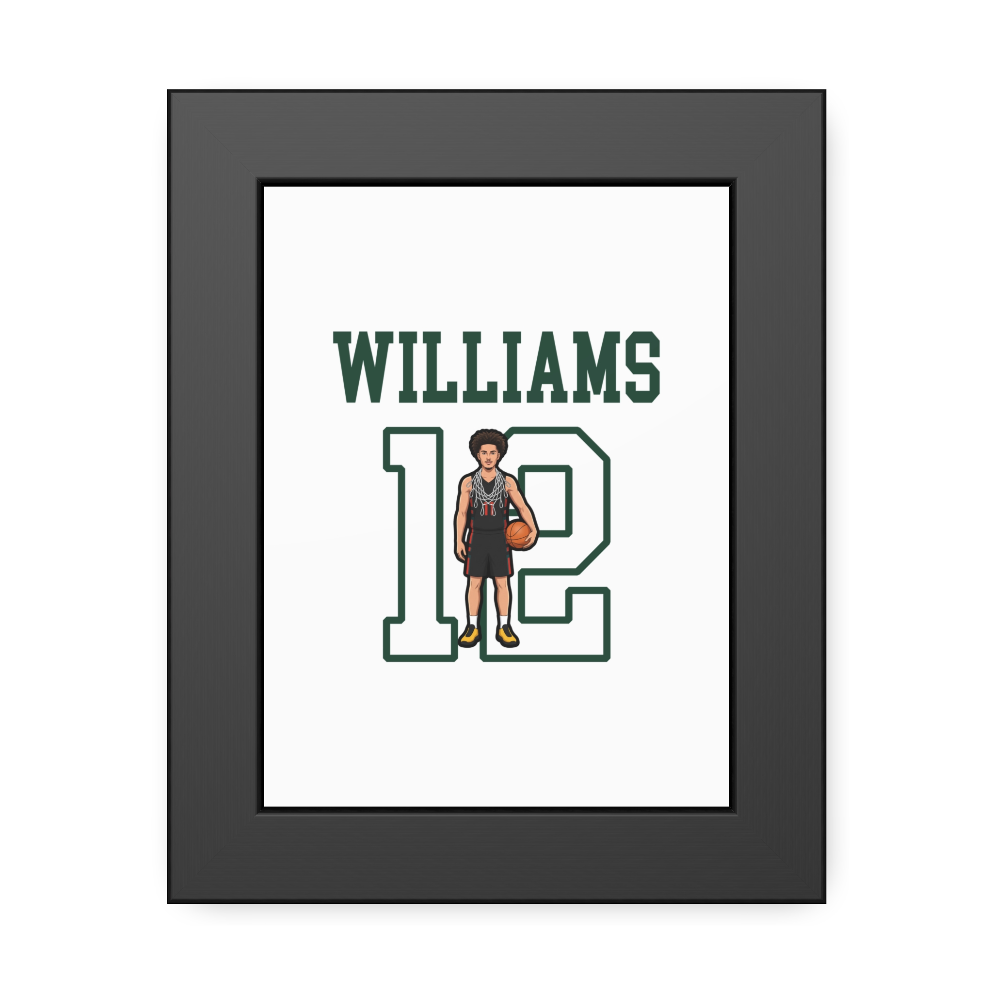 Framed Poster — character_shirsey in Black