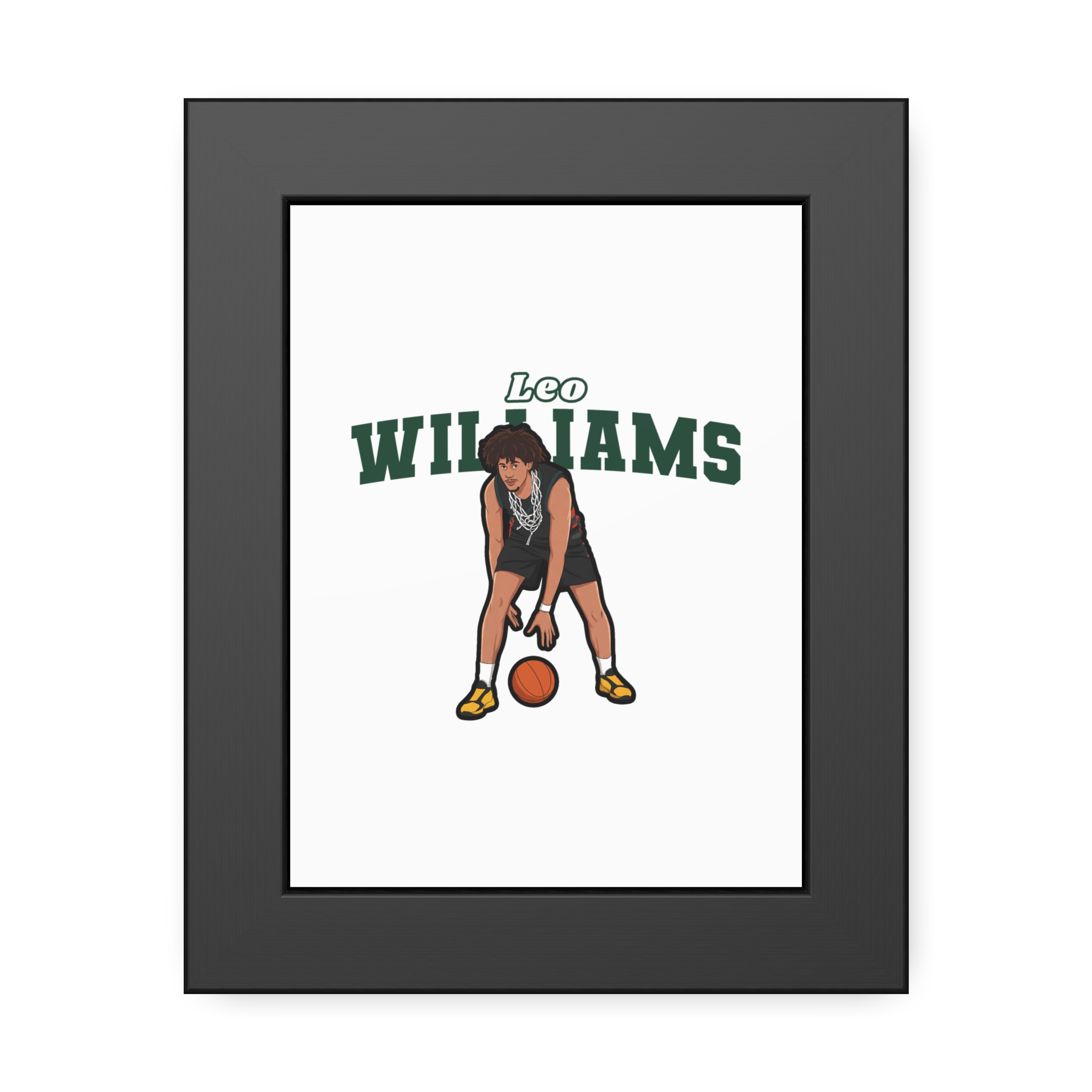 Framed Poster — character_name_arch in Black