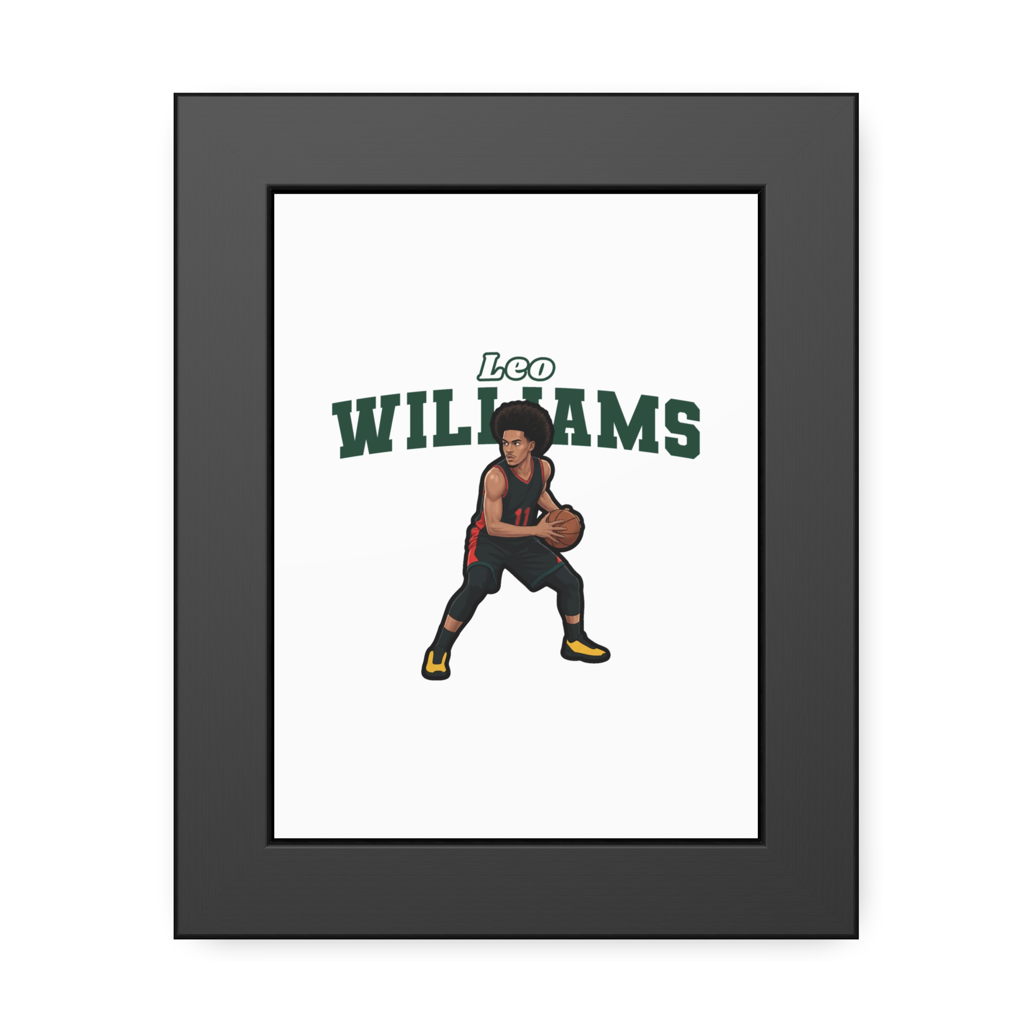 Framed Poster — character_name_arch in Black