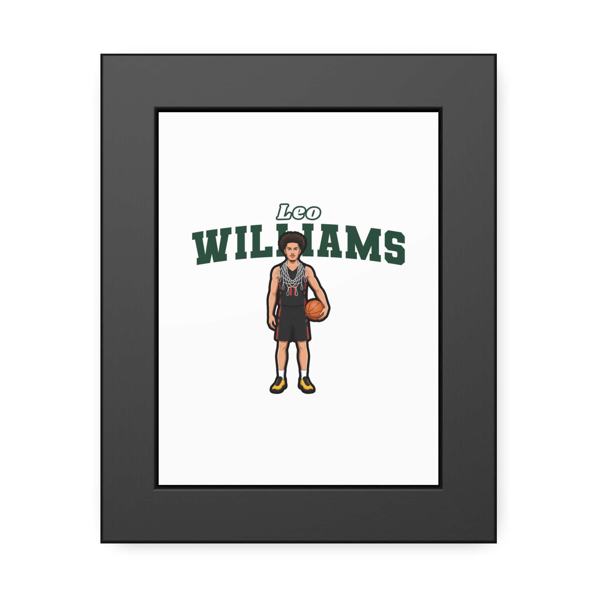 Framed Poster — character_name_arch in Black