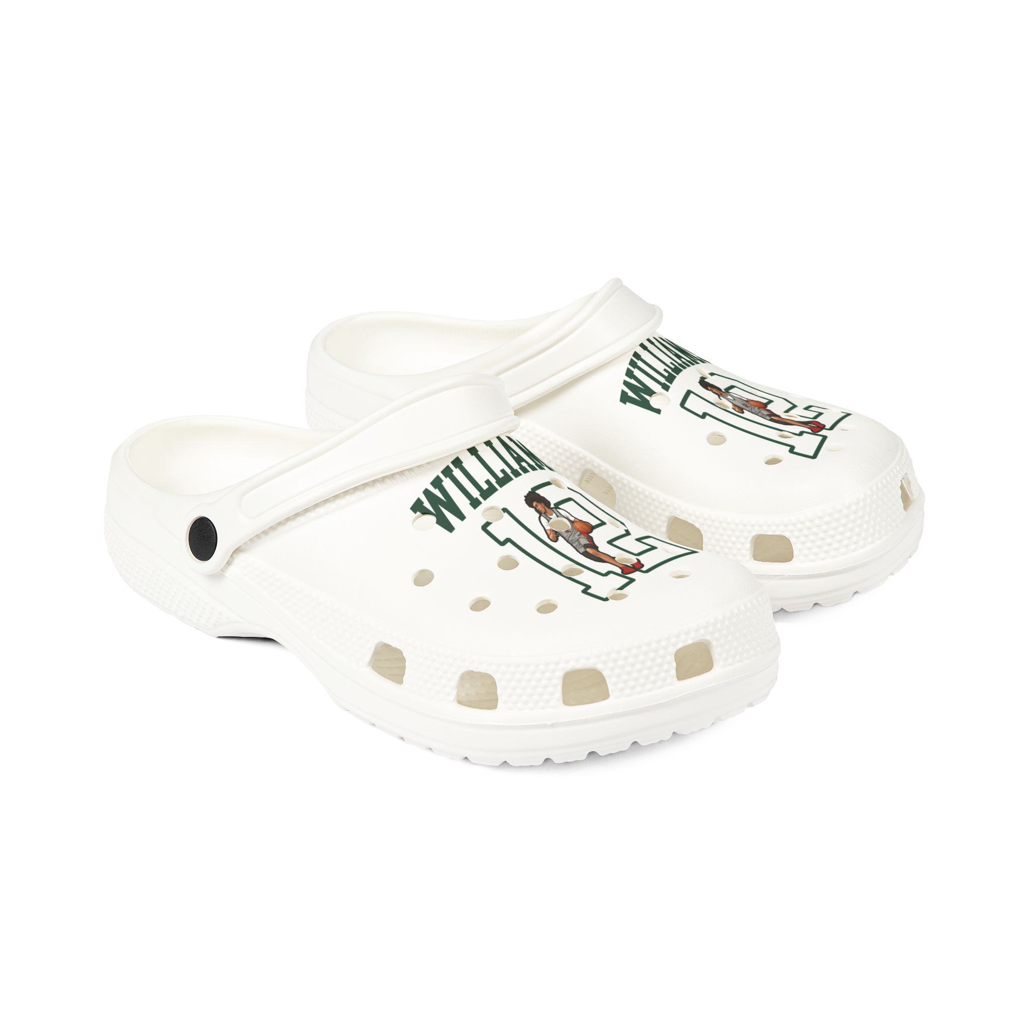 Rubber Clogs — character_shirsey in White