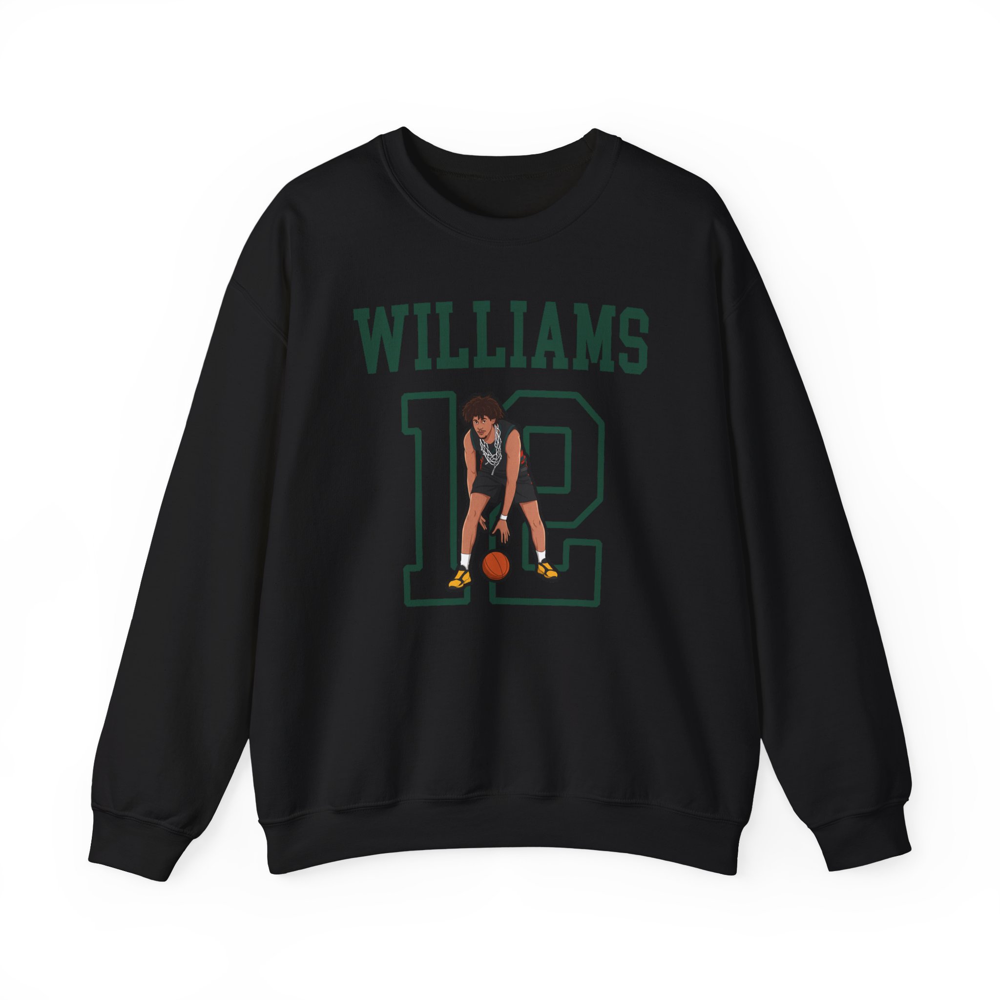 Crewneck Sweatshirt — character_shirsey in Black