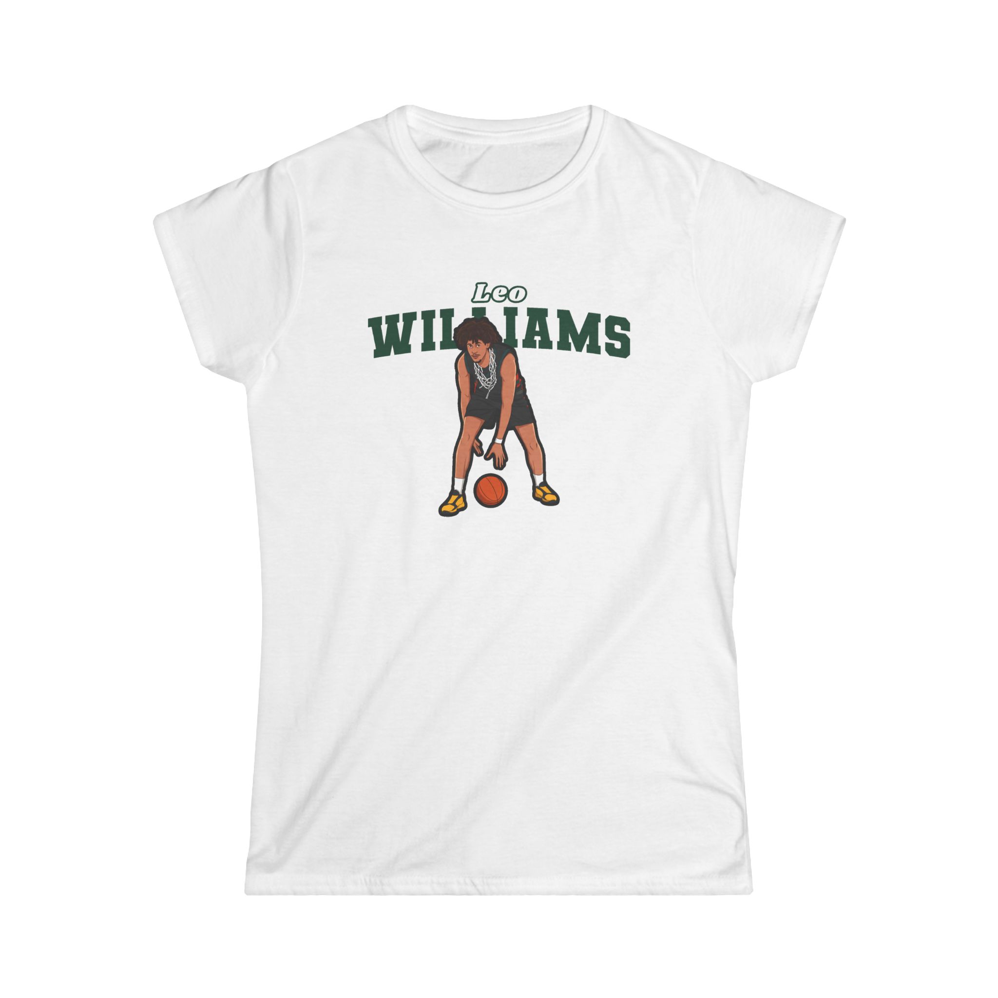 Women's Softstyle Tee — character_name_arch in White