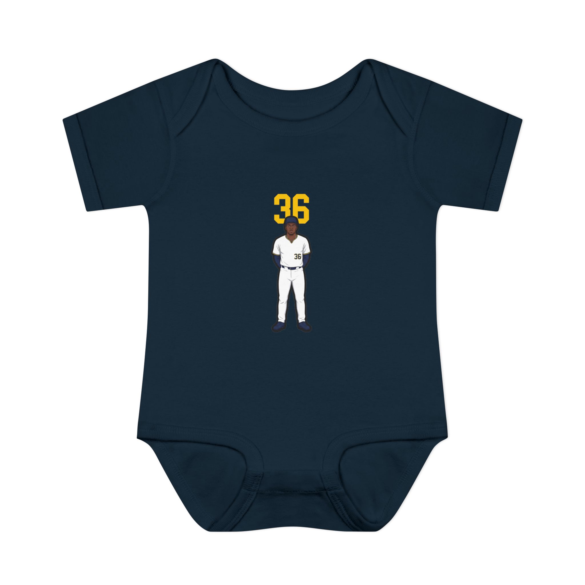 Baby Onesie — character_number_top in Navy