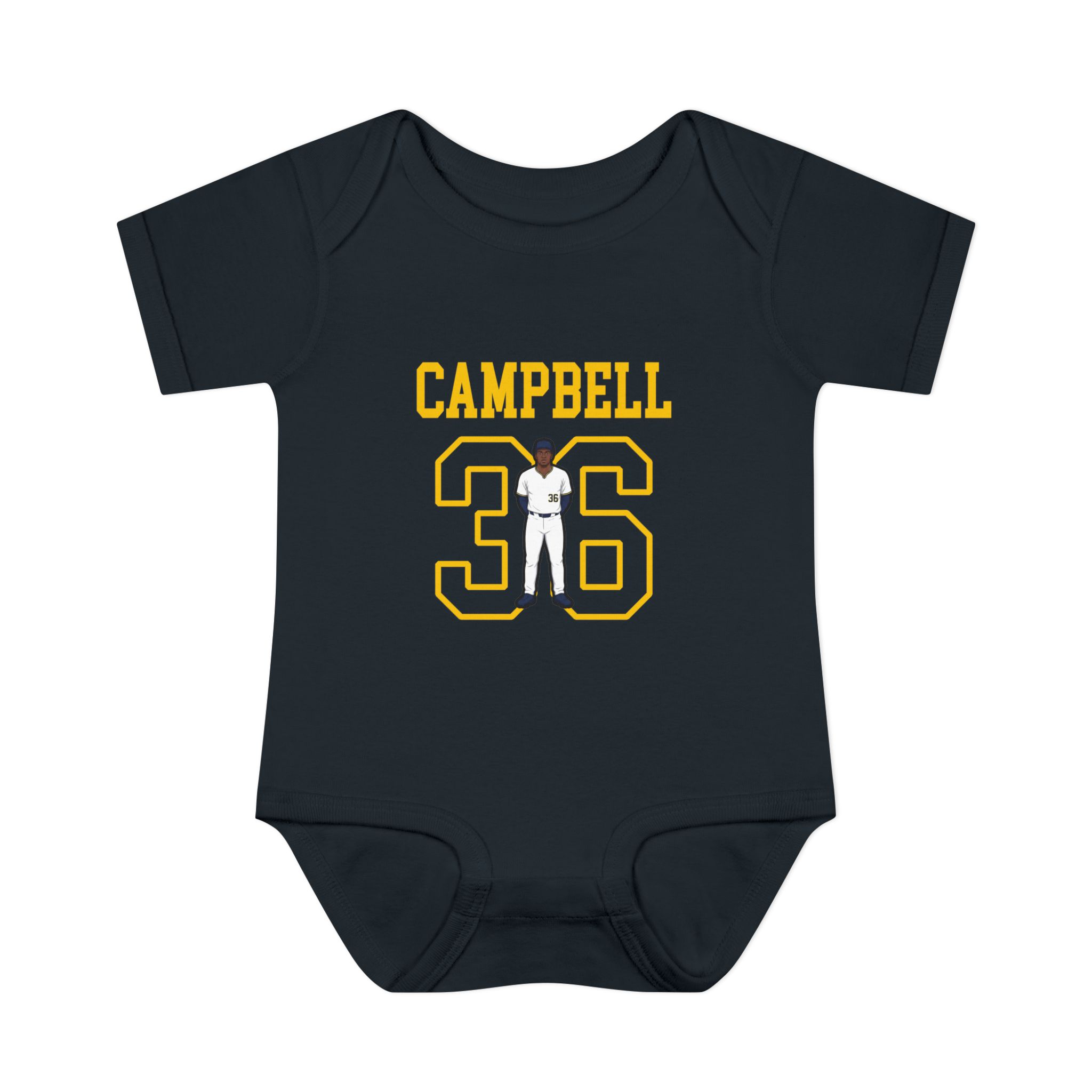 Baby Onesie — character_shirsey in Black