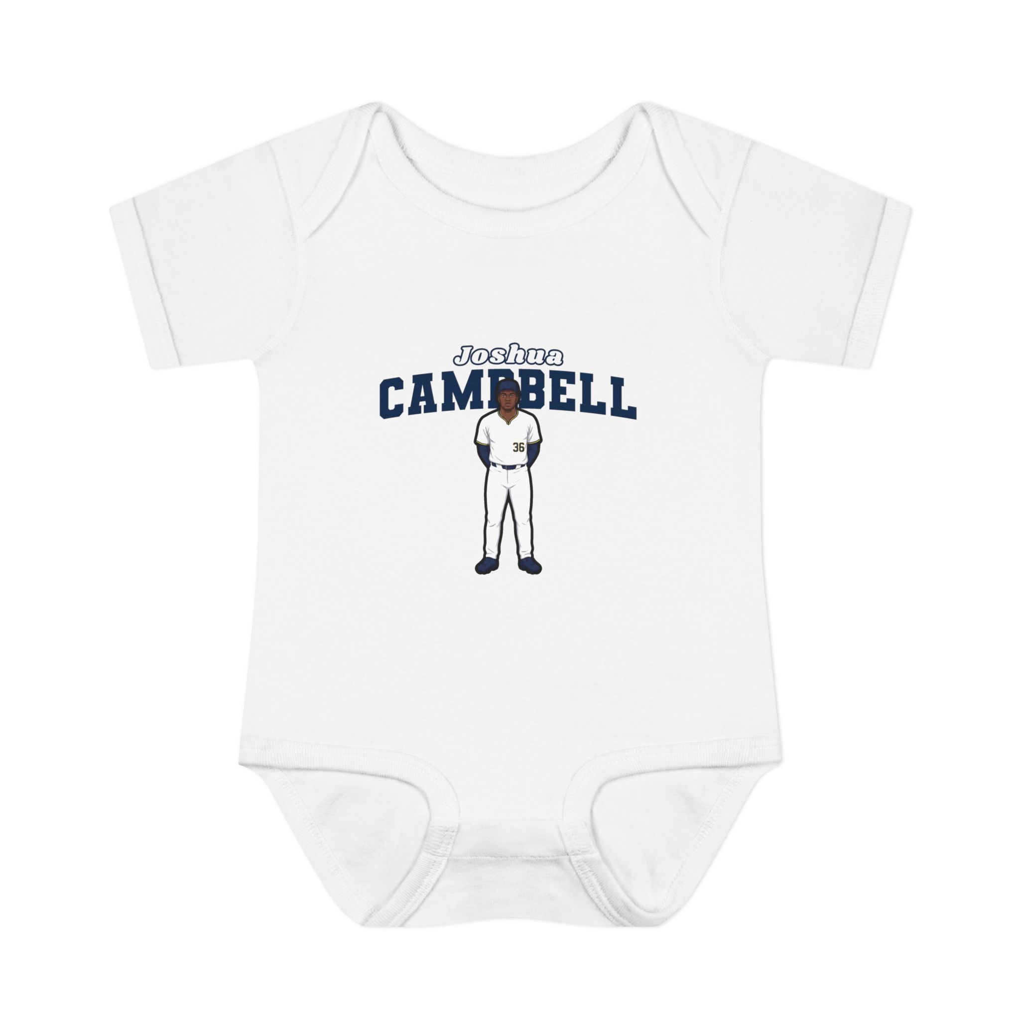 Baby Onesie — character_name_arch in White