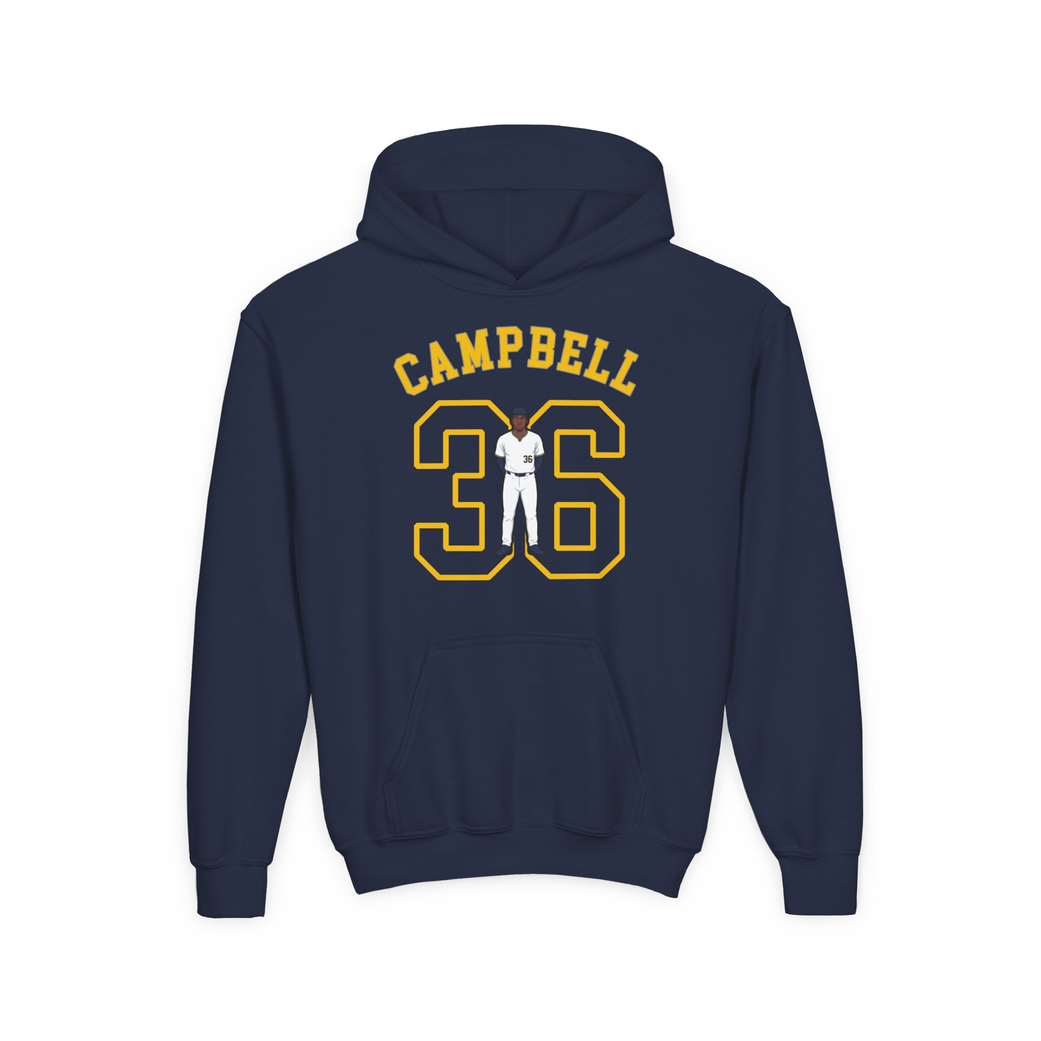 Youth Hoodie — character_shirsey_arch in Navy