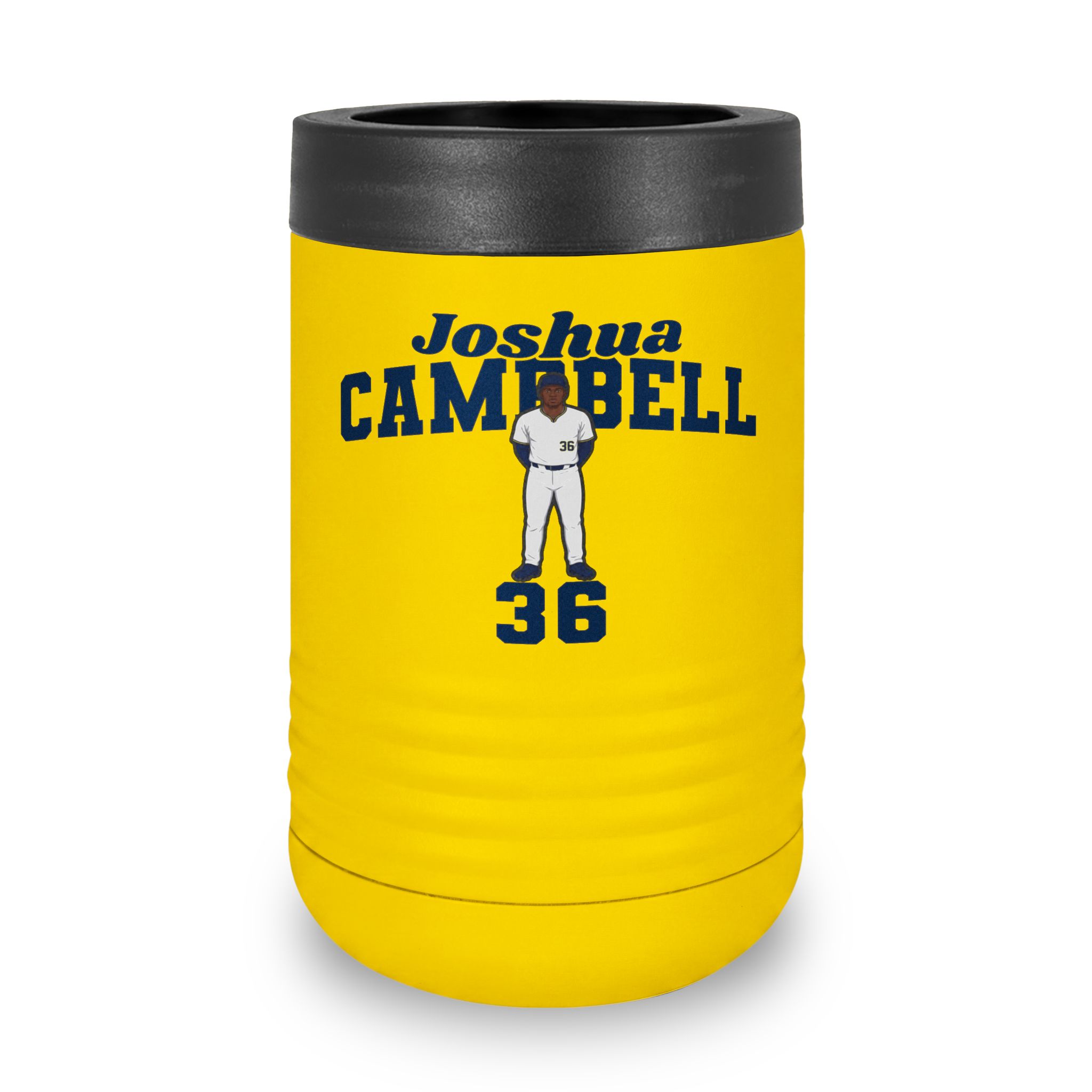 Stainless Can Cooler — character_signature_arch in Yellow