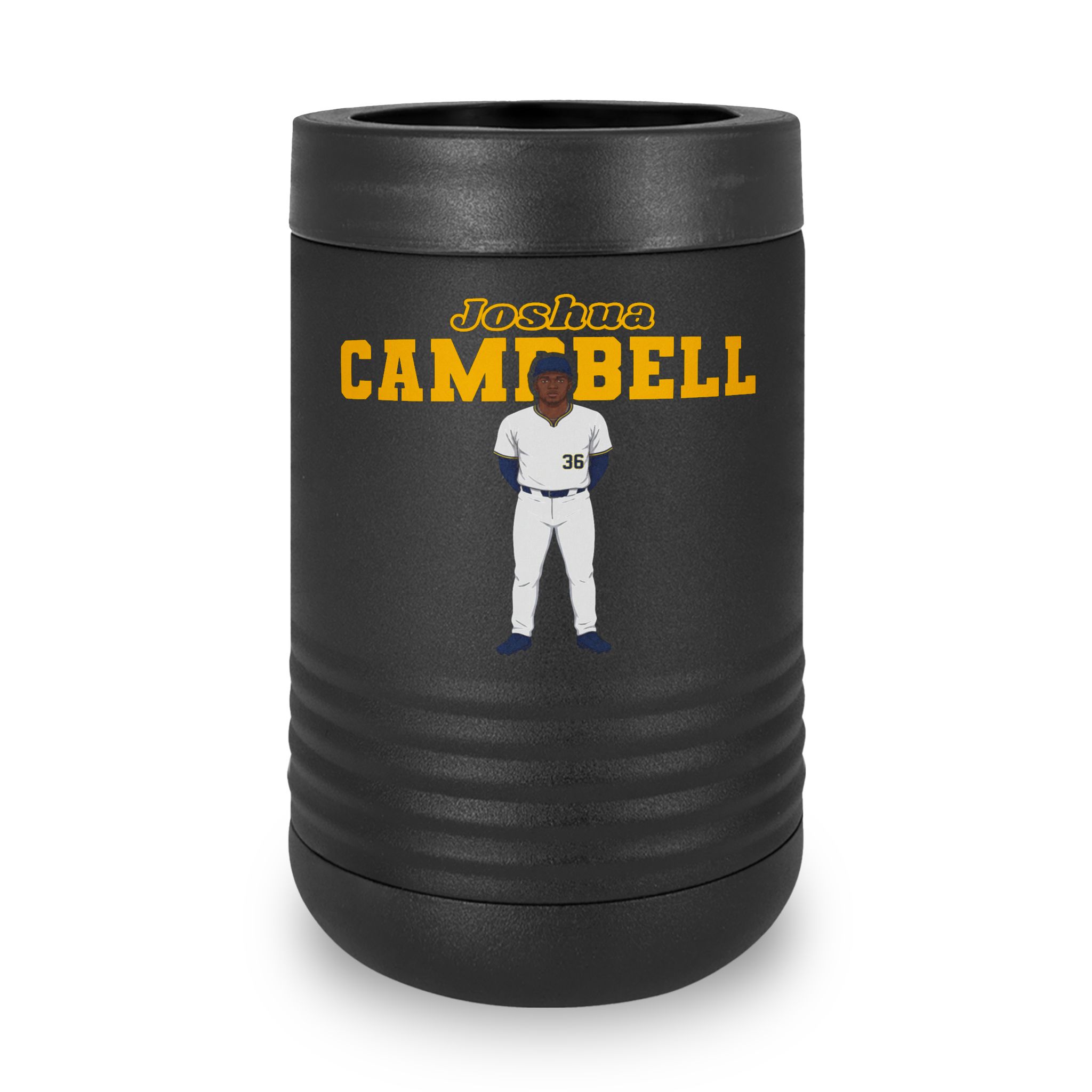Stainless Can Cooler — character_name_arch in Black