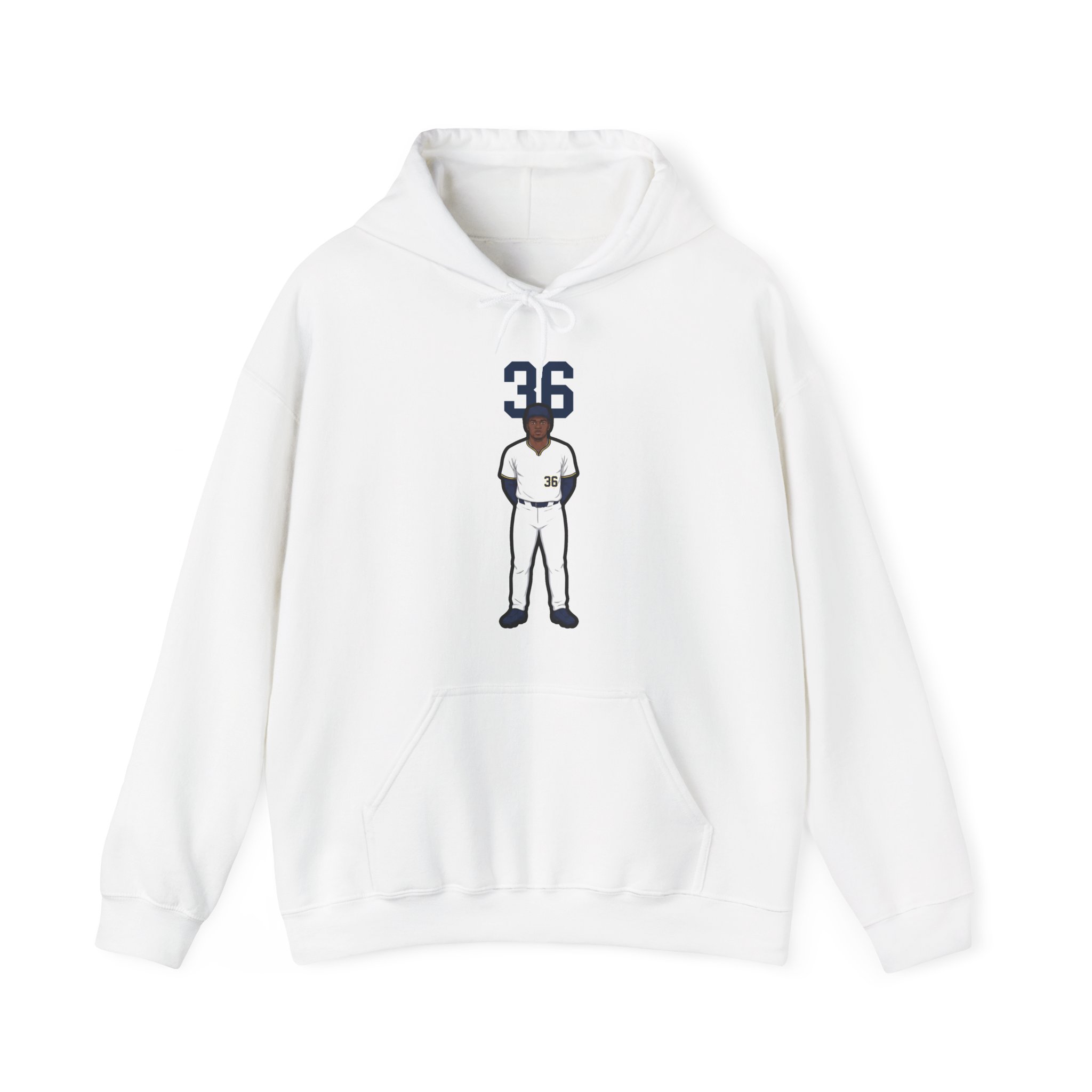 Hoodie — character_number_top in White