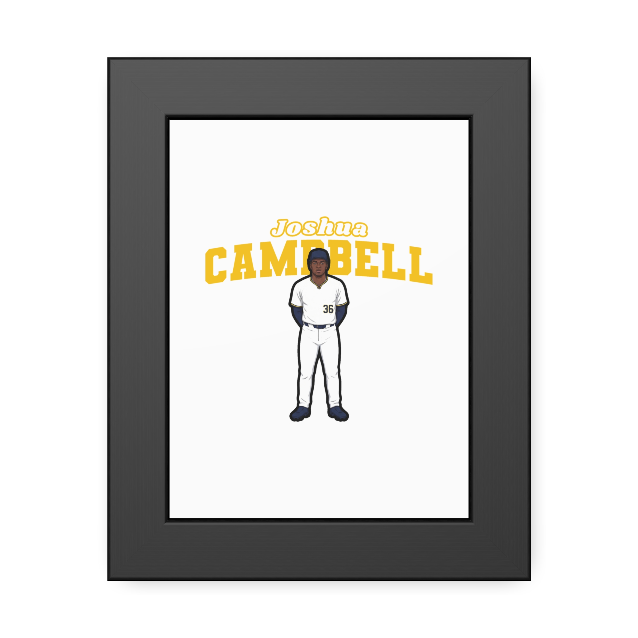 Framed Poster — character_name_arch in Black
