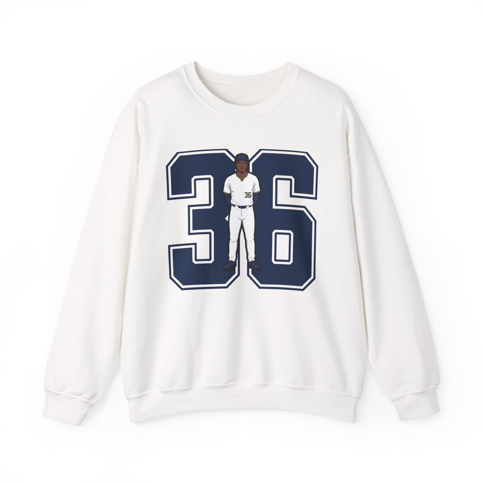 Crewneck Sweatshirt — character_number in White