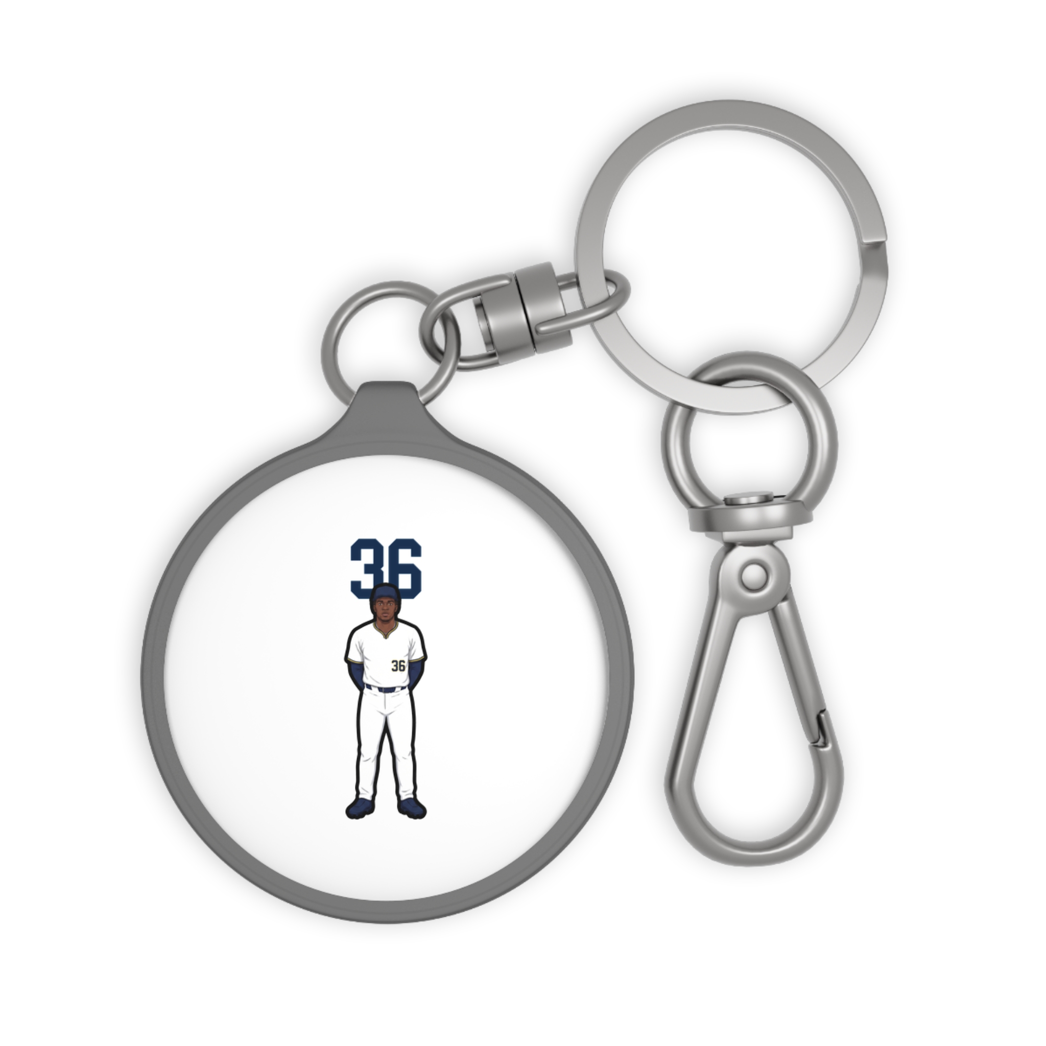 Keychain — character_number_top in Grey