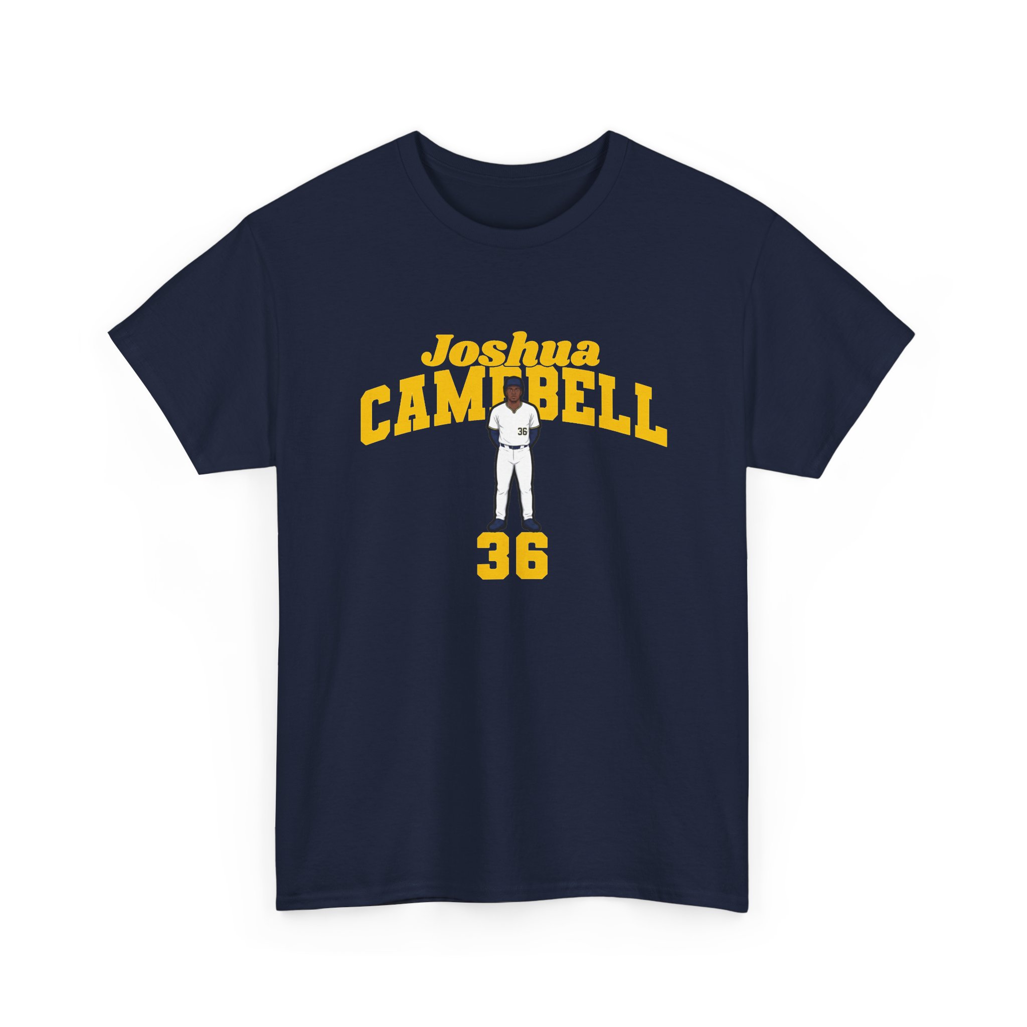 Tee — character_signature_arch in Navy