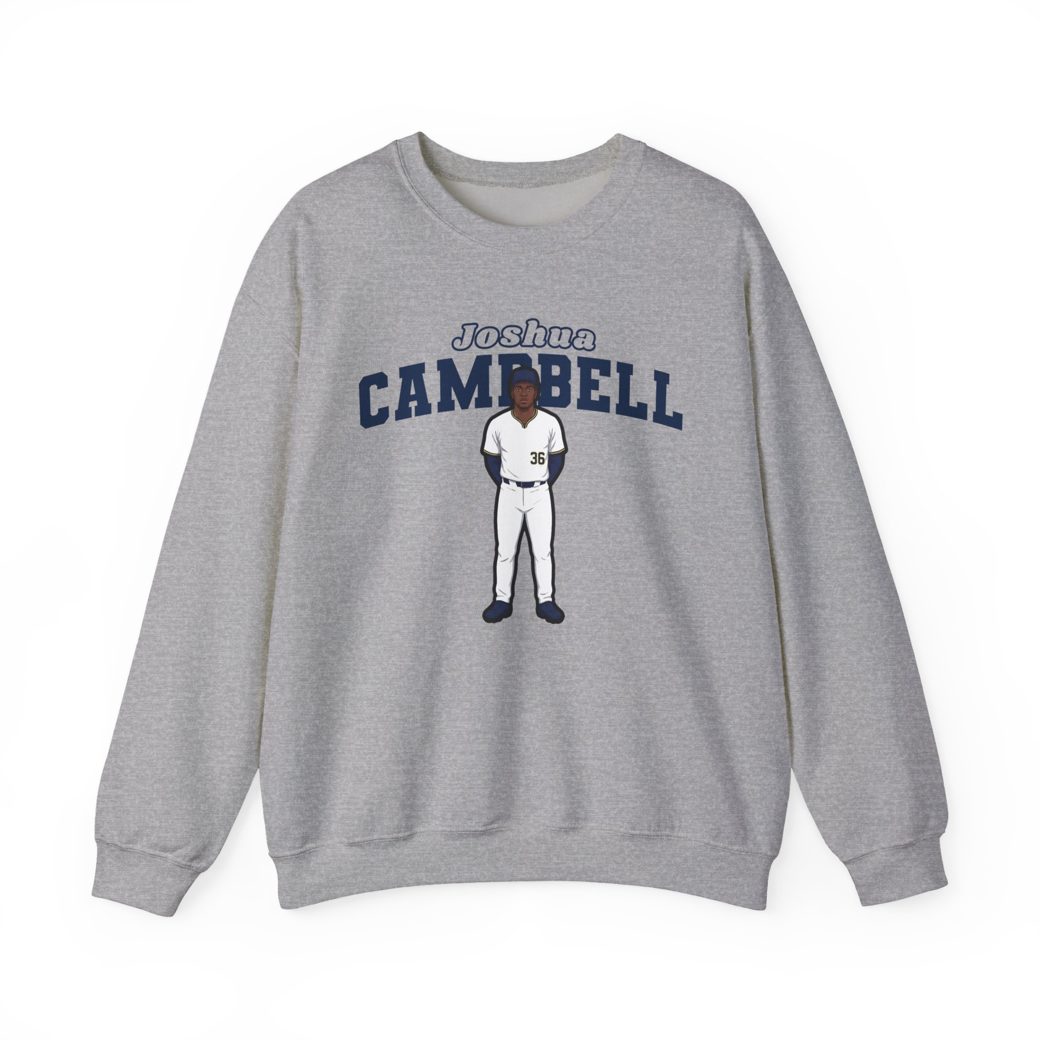 Crewneck Sweatshirt — character_name_arch in Grey