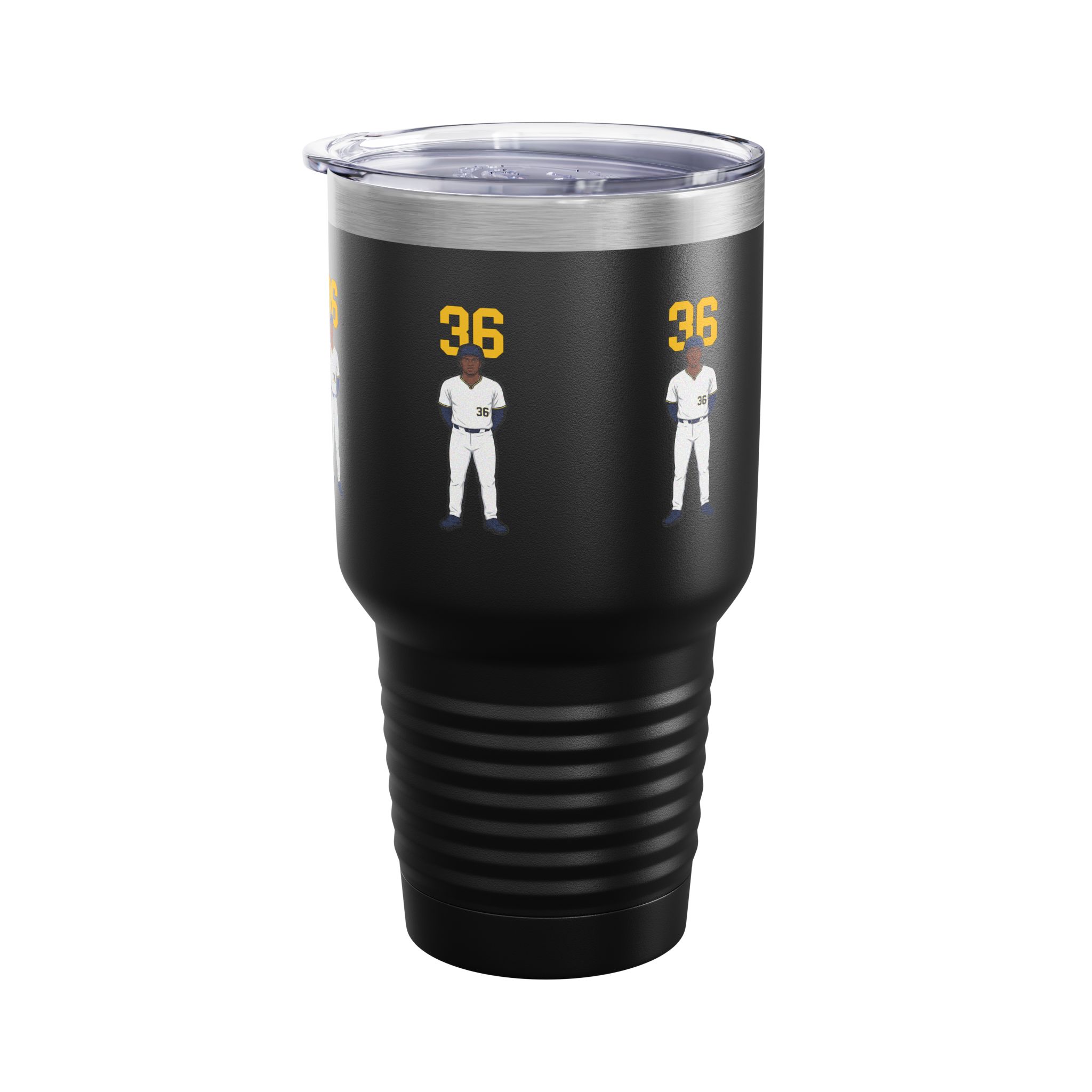30oz Tumbler — character_number_top in Black