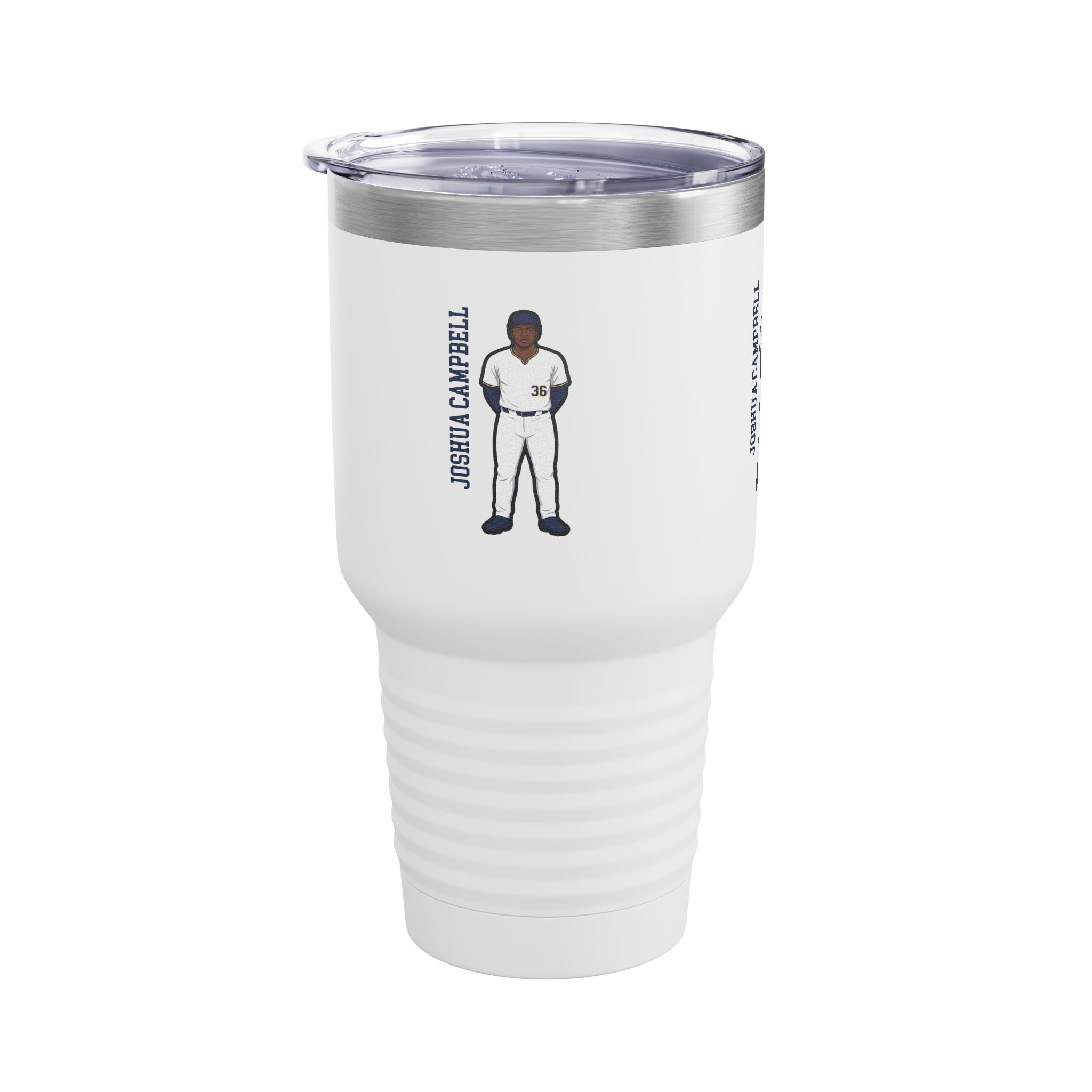 30oz Tumbler — character_name_vertical in White