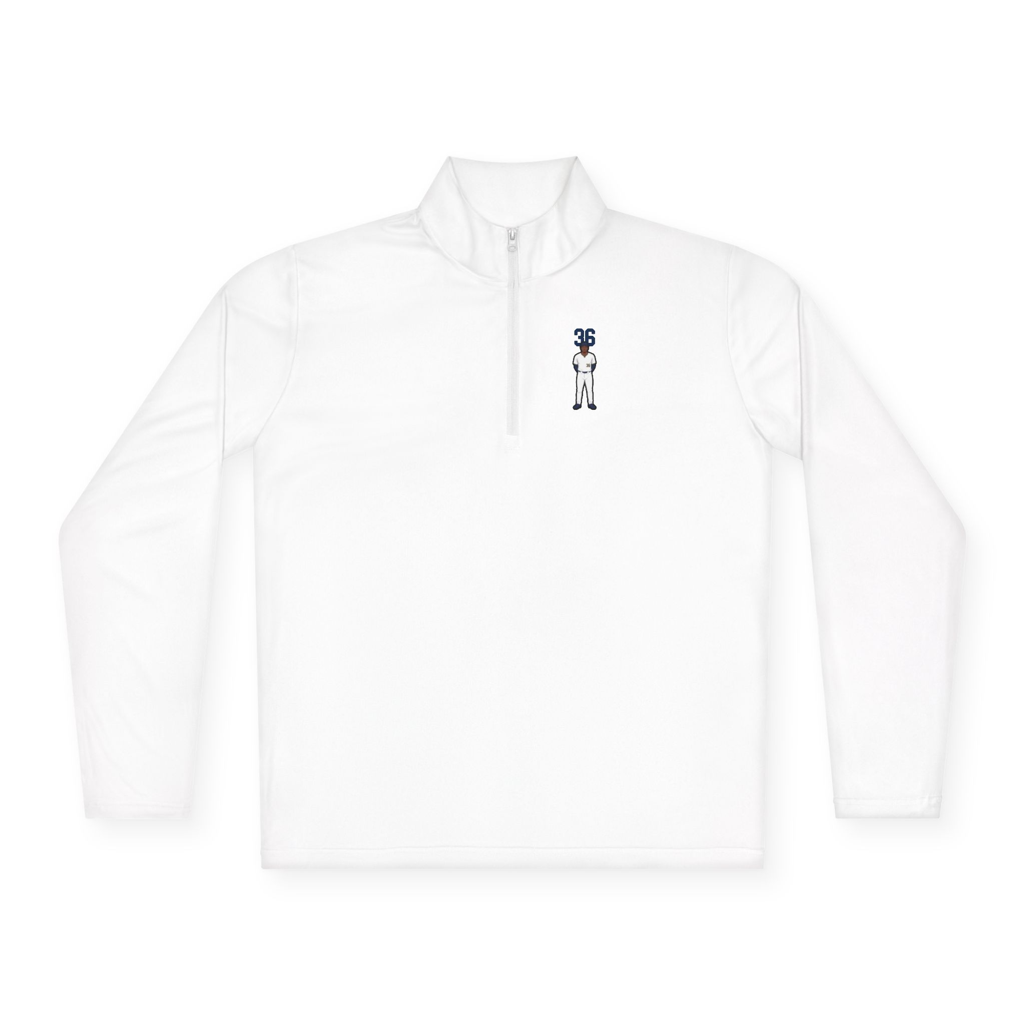 Q-Zip Pullover — character_number_top in White