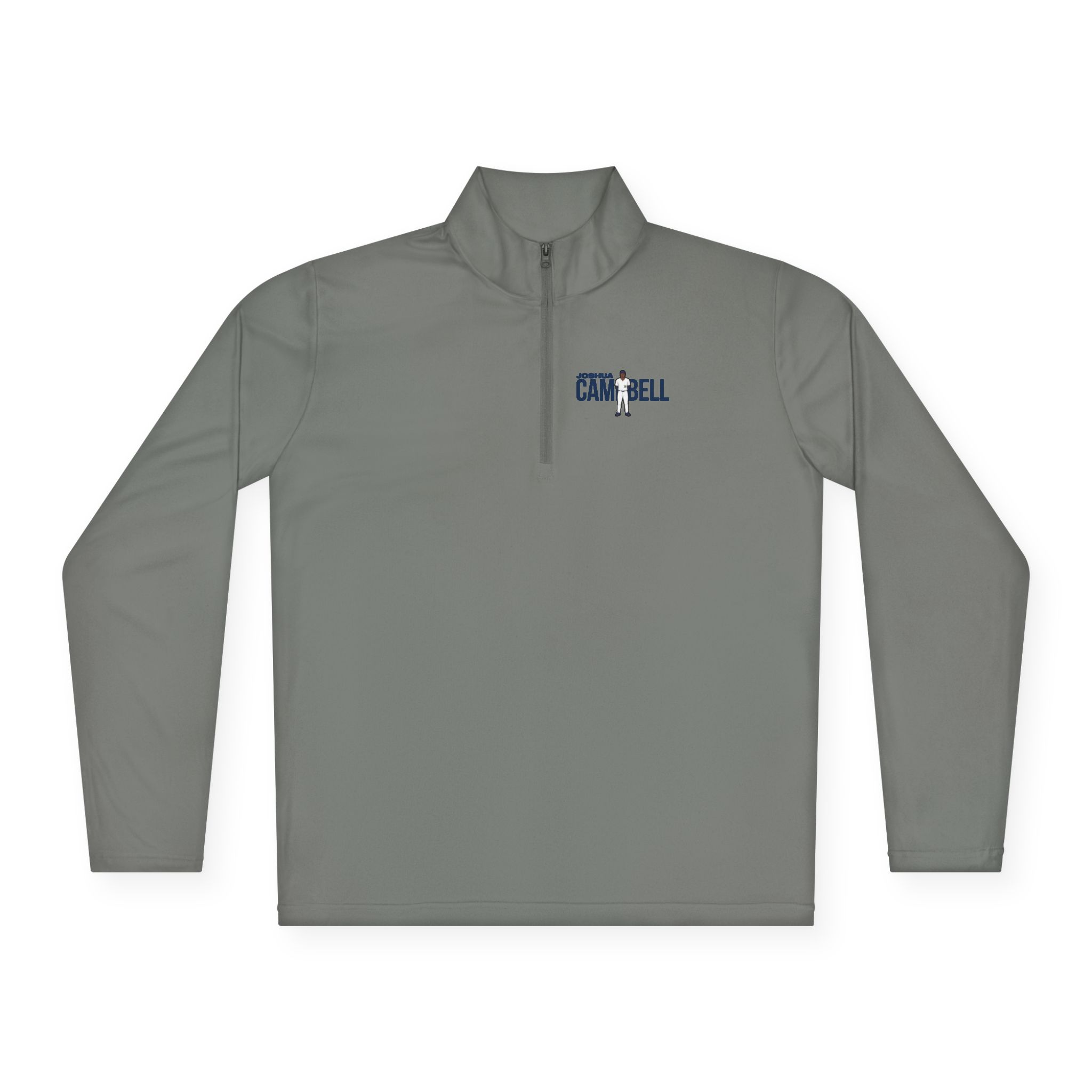 Q-Zip Pullover — character_player_name in Grey