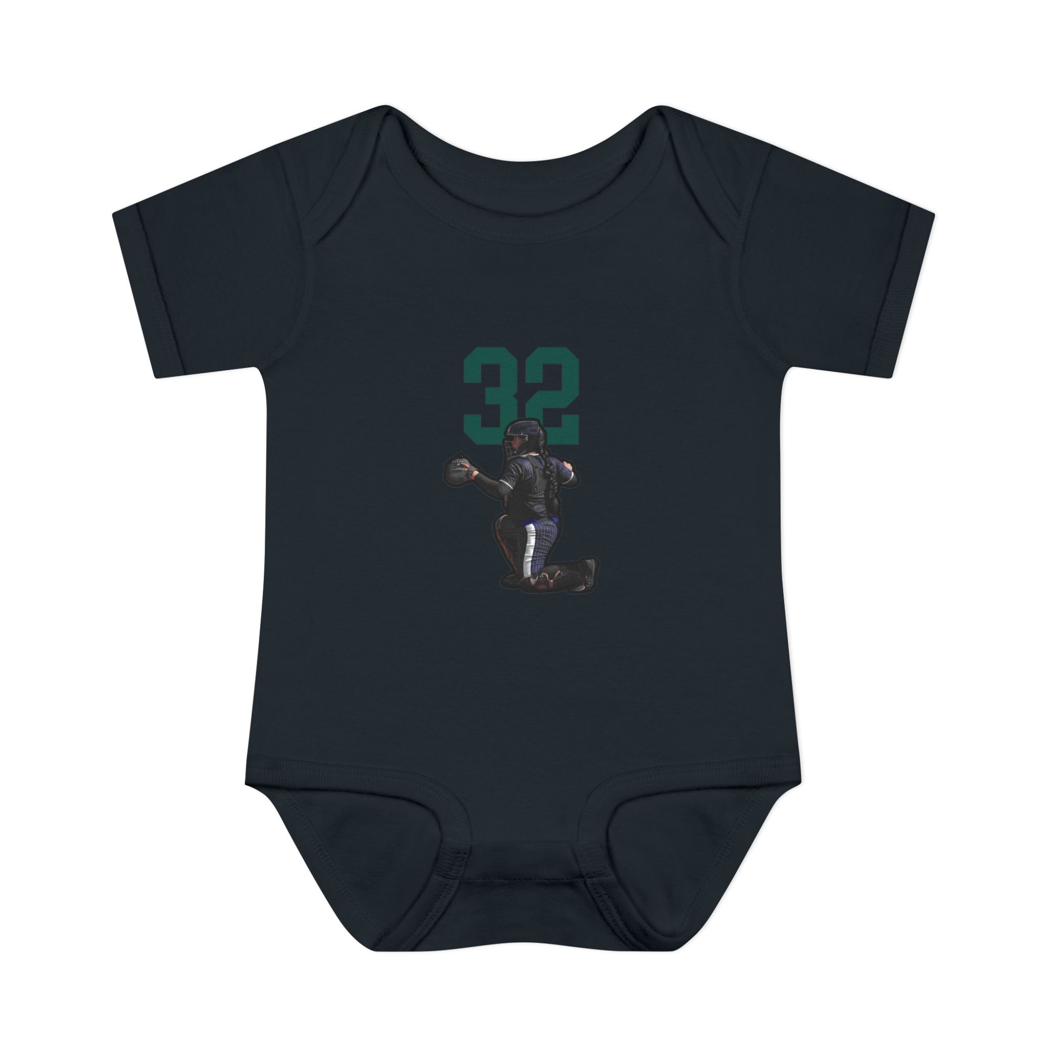 Baby Onesie — character_number_top in Black