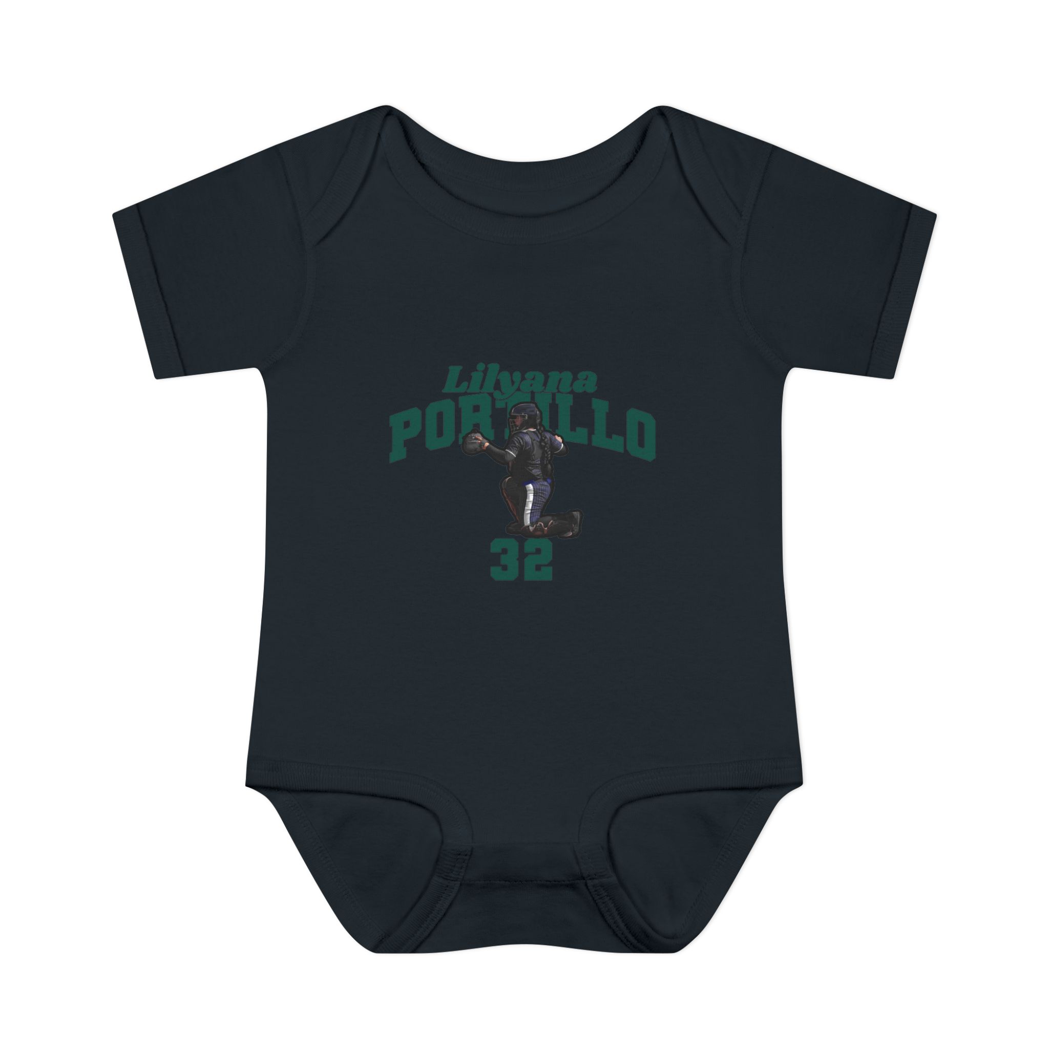 Baby Onesie — character_signature_arch in Black