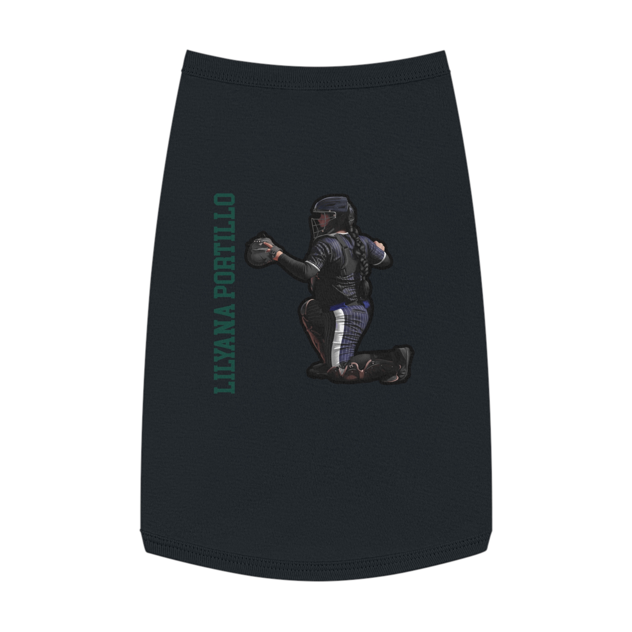Pet Tank Top — character_name_vertical in White