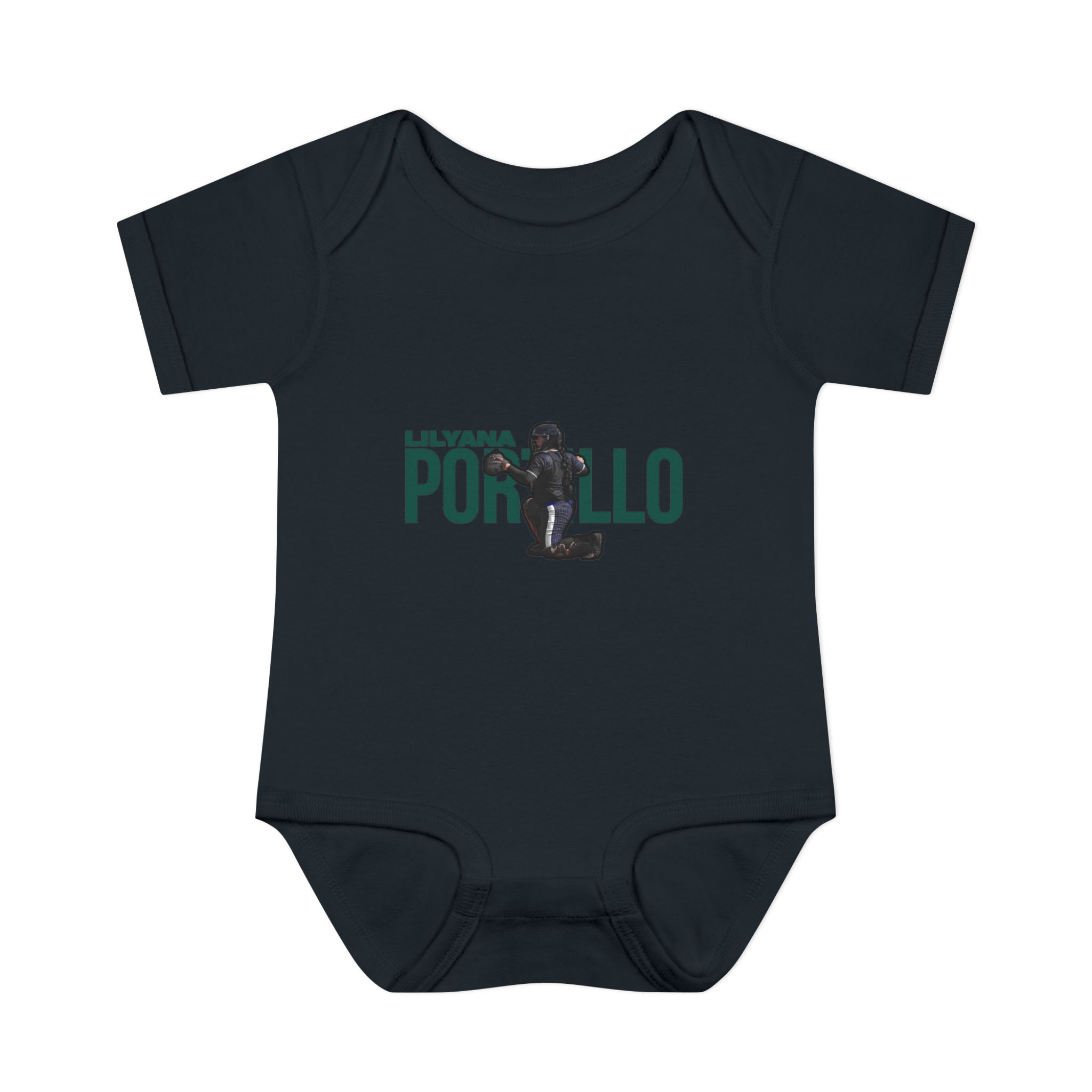 Baby Onesie — character_player_name in Black