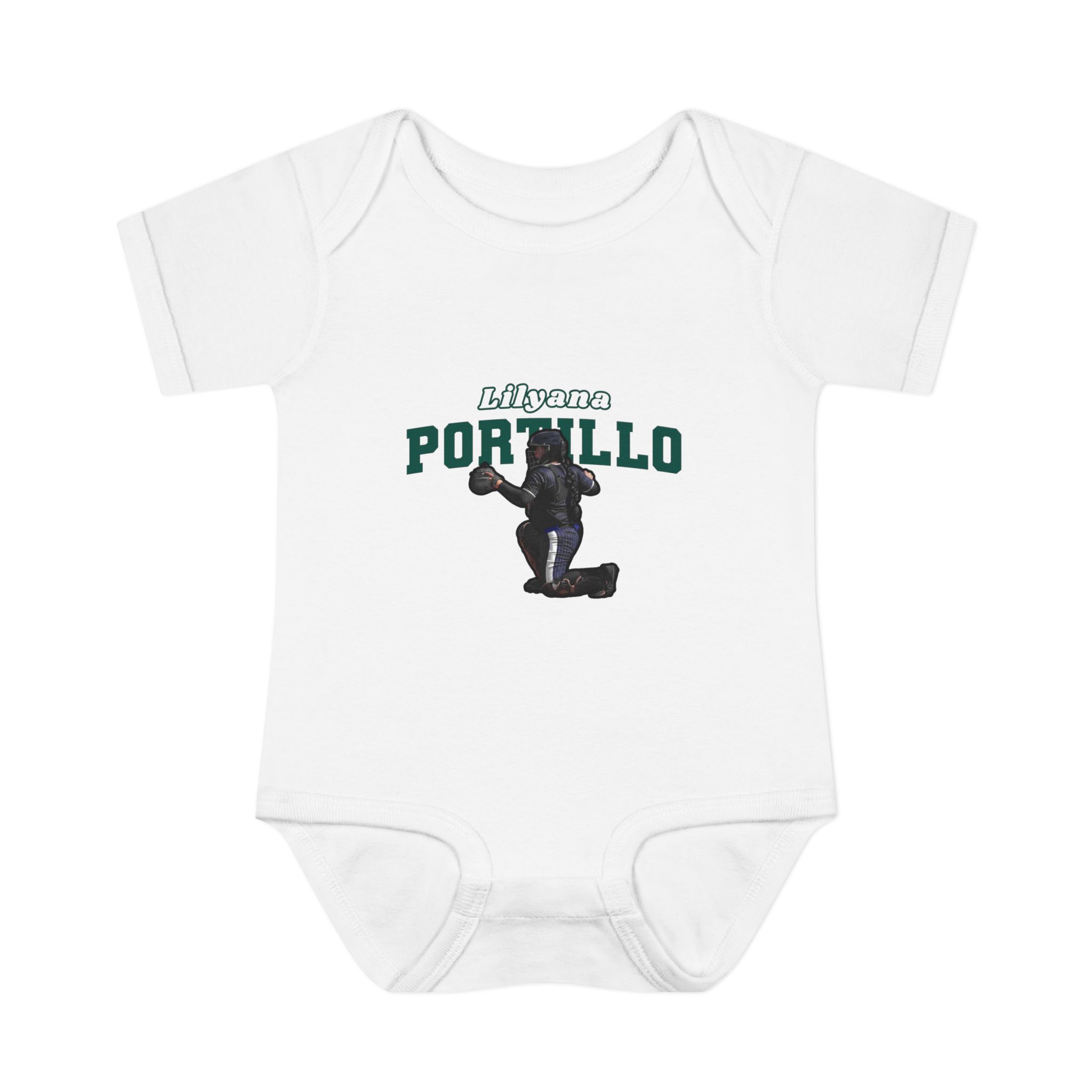Baby Onesie — character_name_arch in White