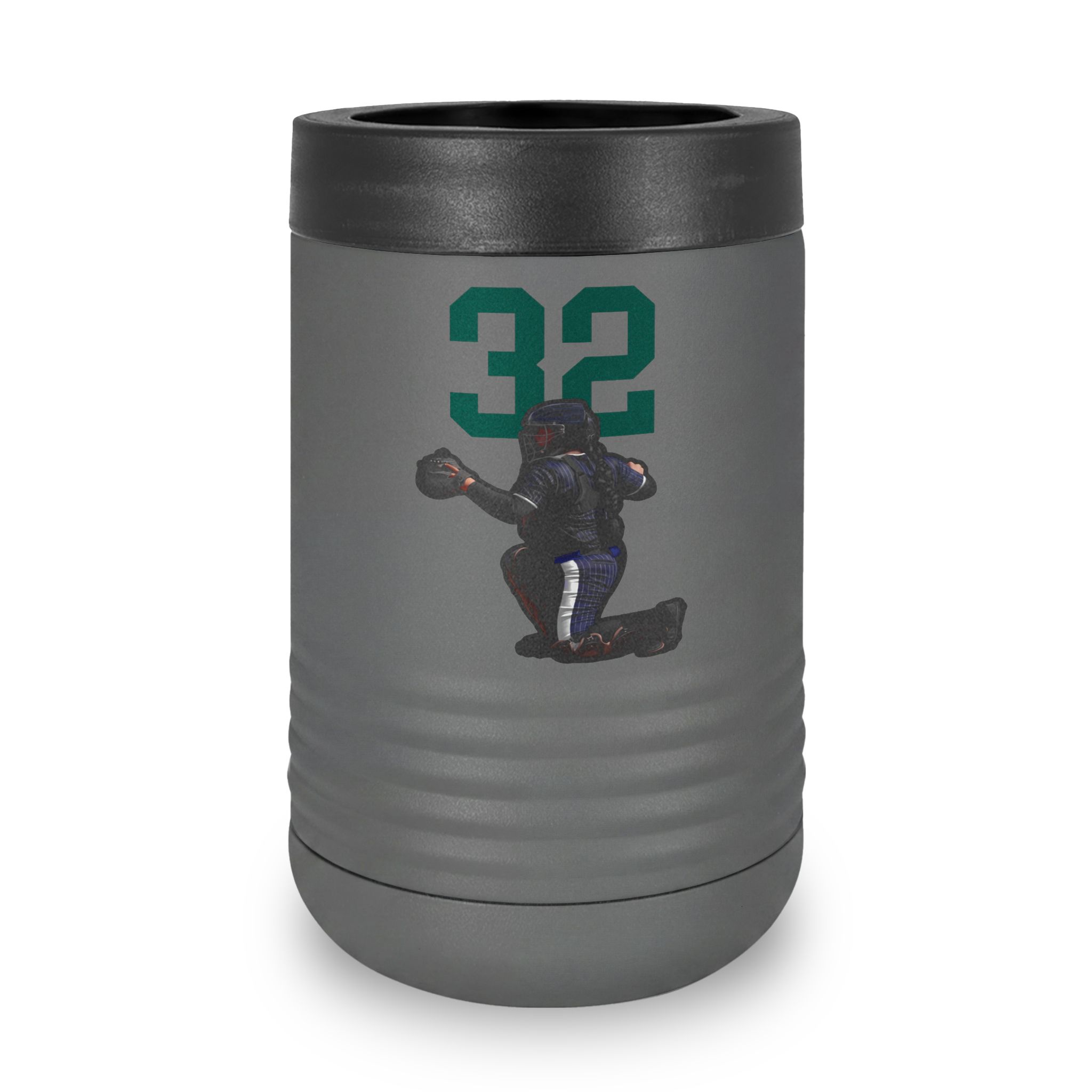 Stainless Can Cooler — character_number_top in Grey