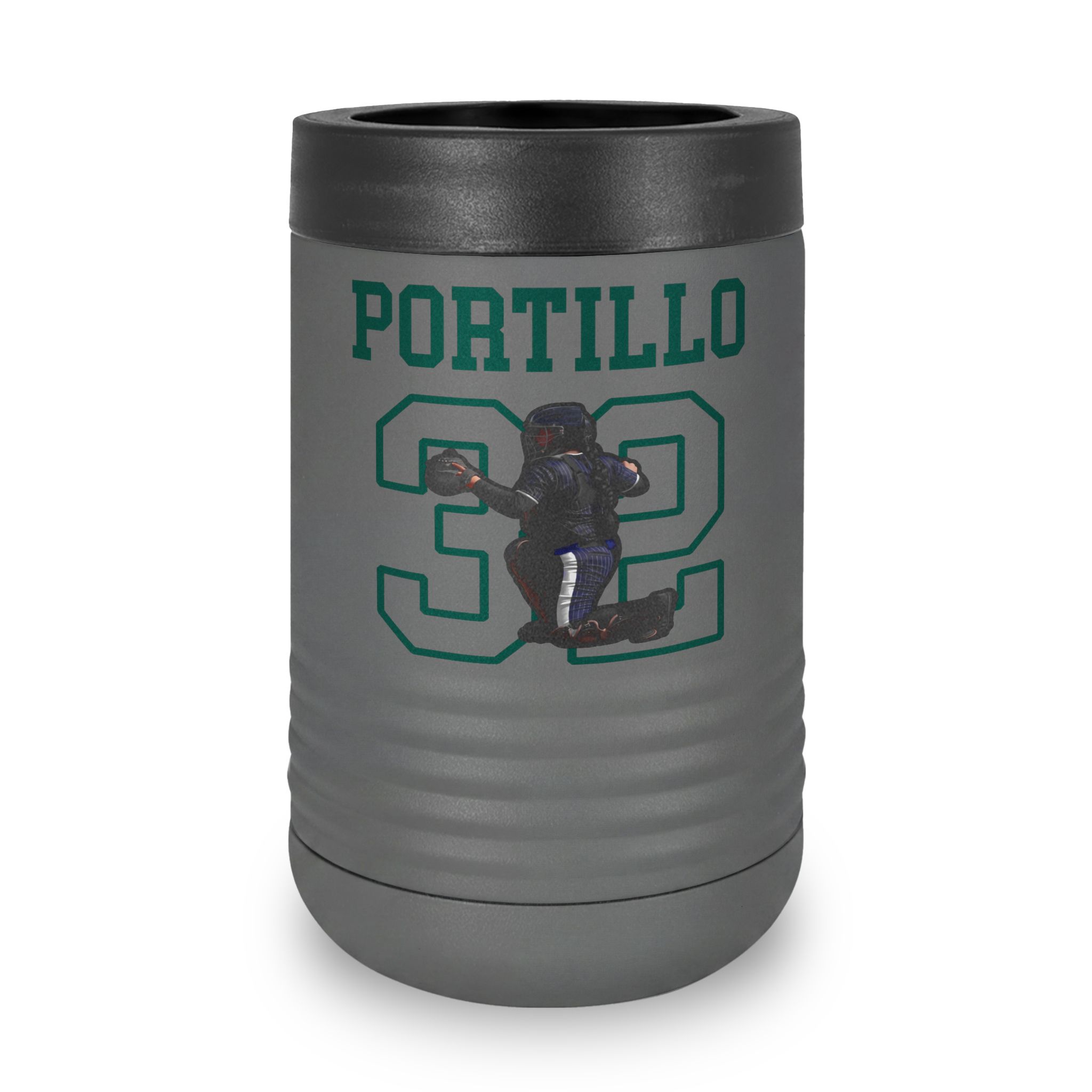 Stainless Can Cooler — character_shirsey in Grey