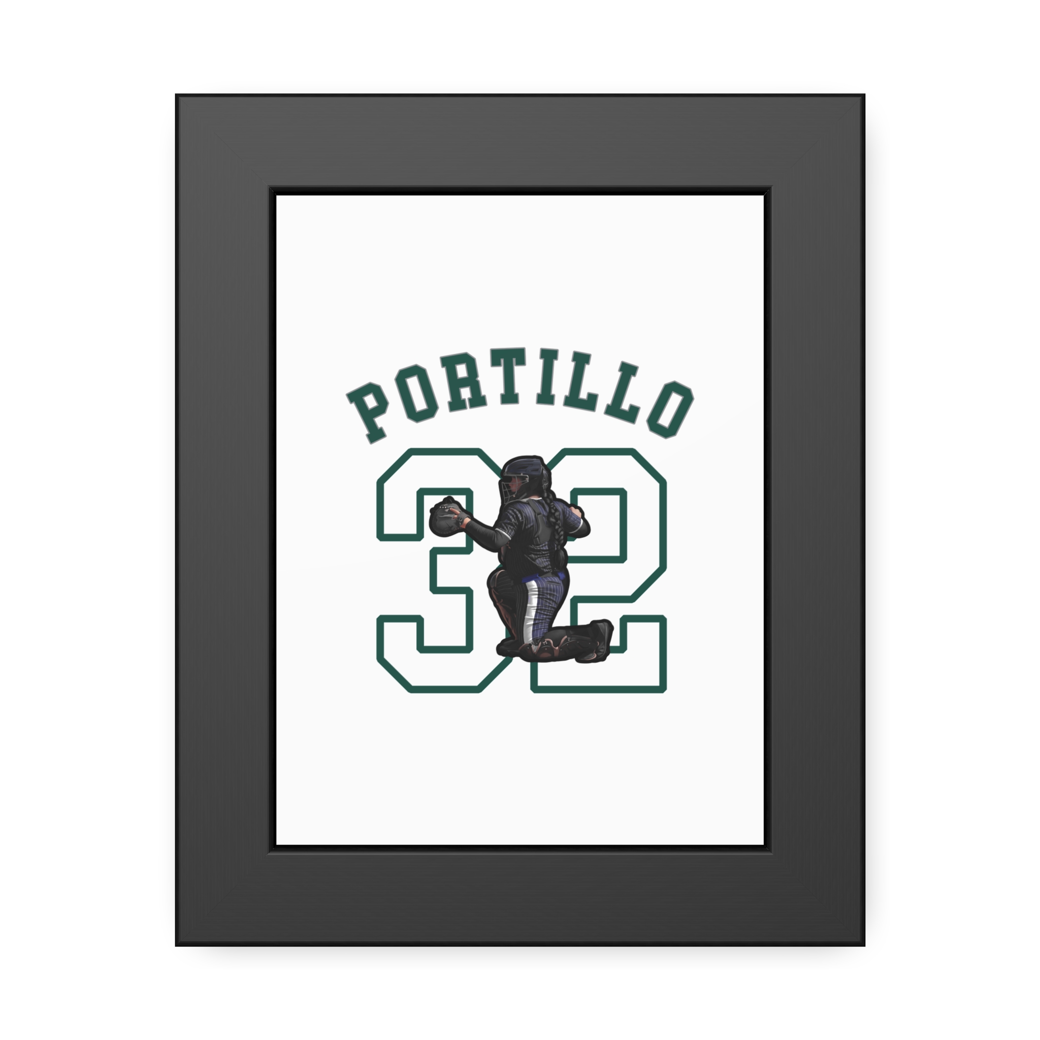 Framed Poster — character_shirsey_arch in Black