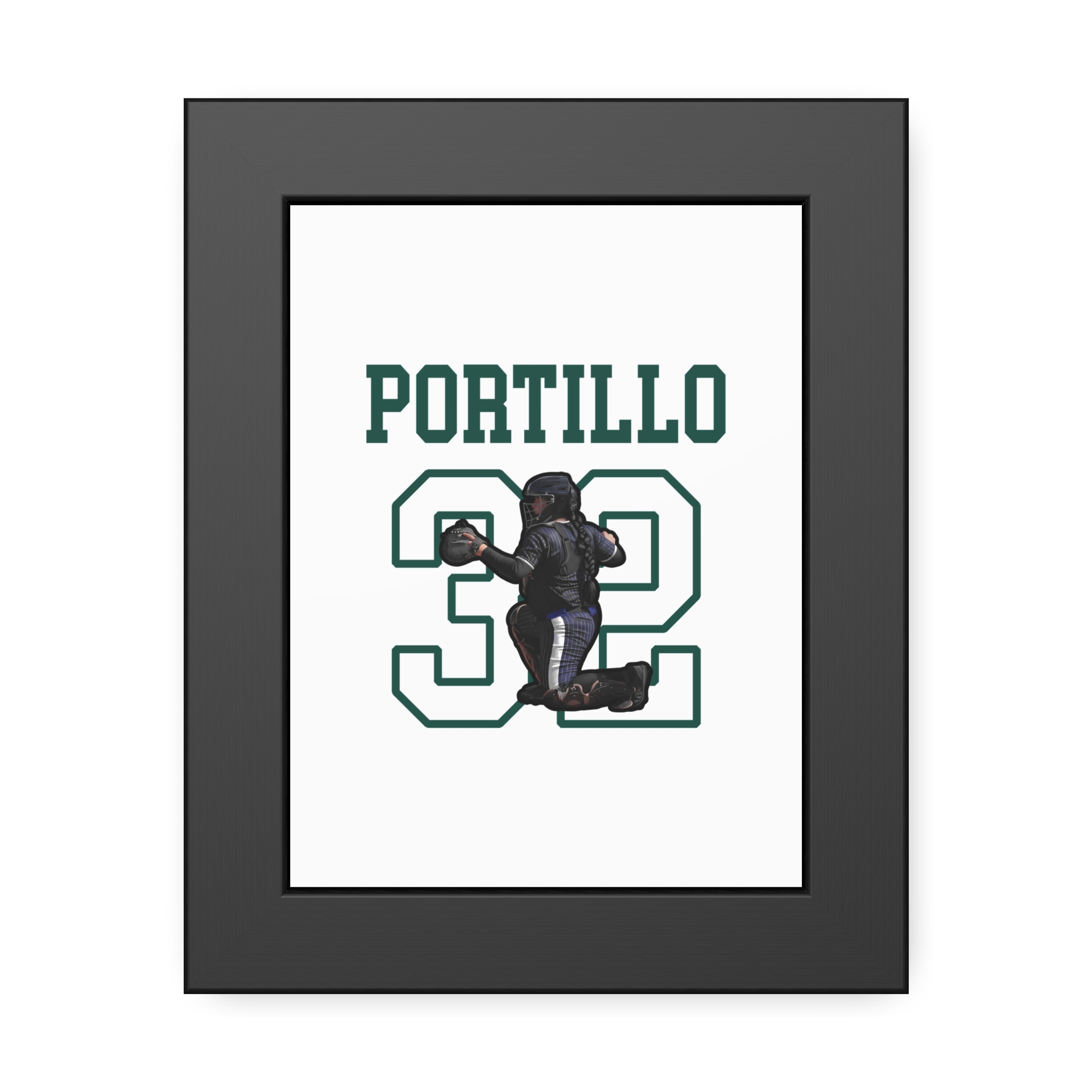 Framed Poster — character_shirsey in Black