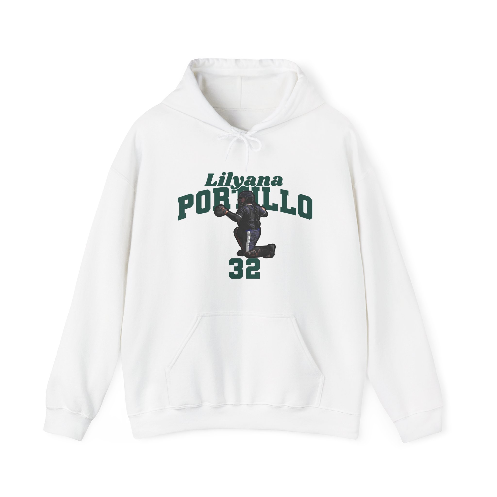 Hoodie — character_signature_arch in White
