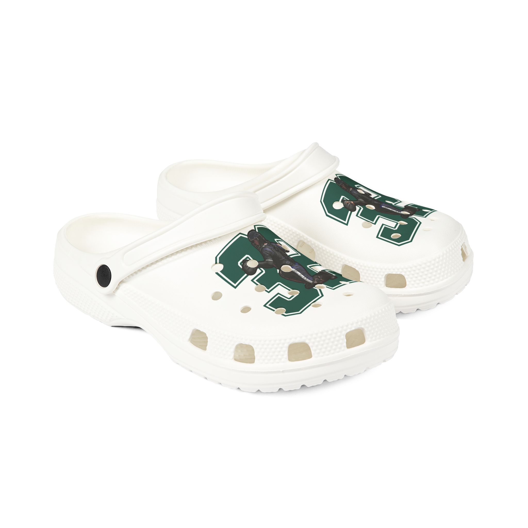 Rubber Clogs — character_number in White