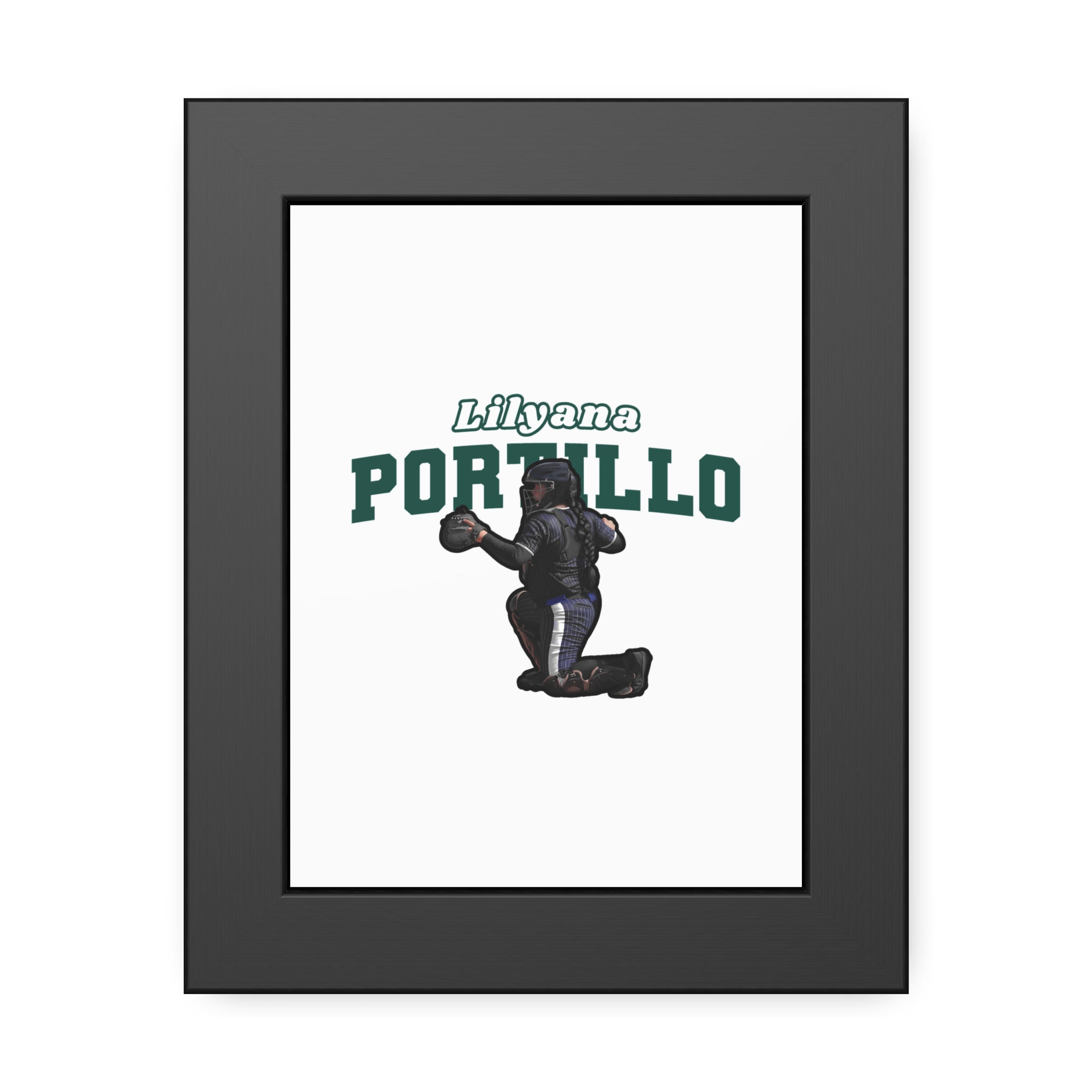 Framed Poster — character_name_arch in Black