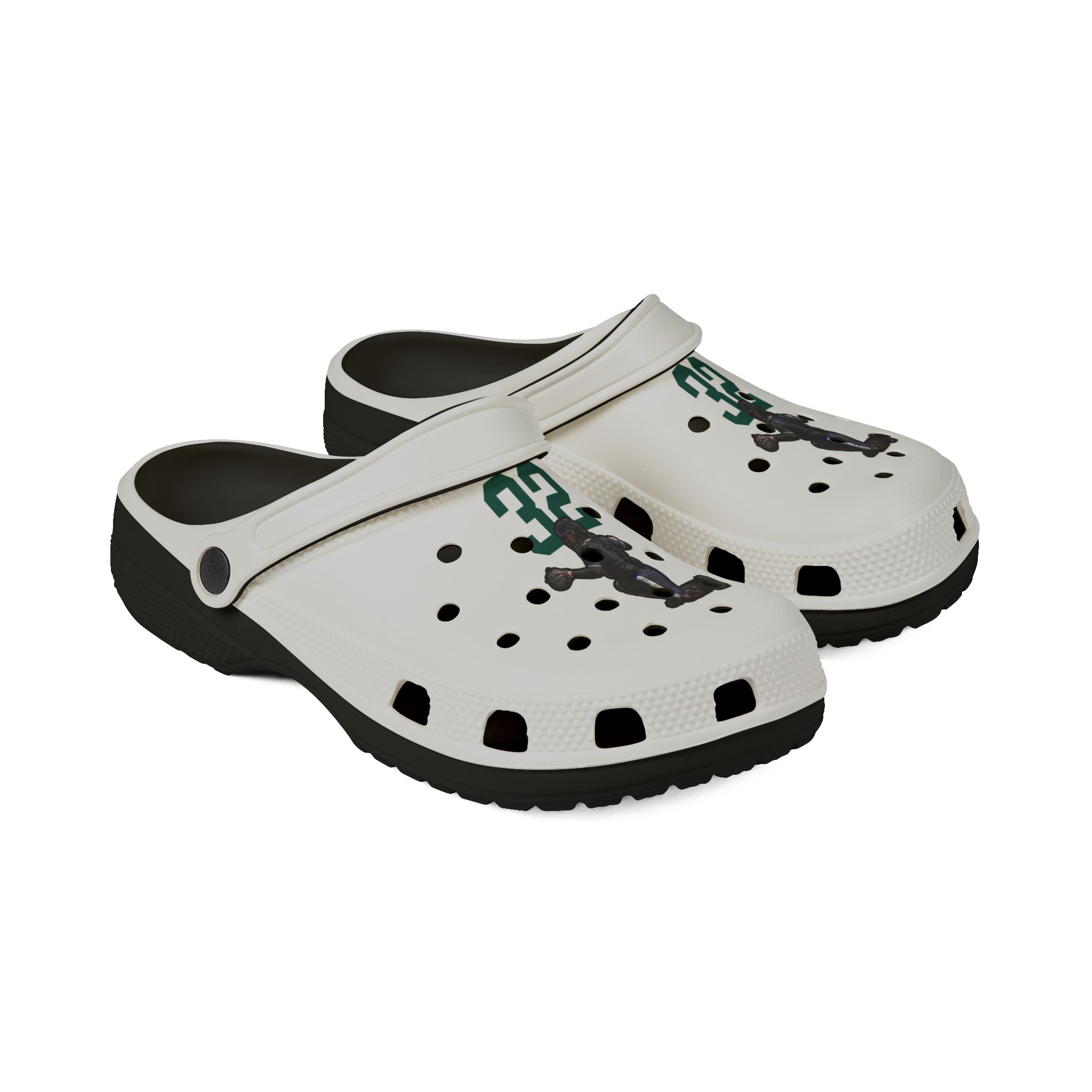 Rubber Clogs — character_number_top in Black