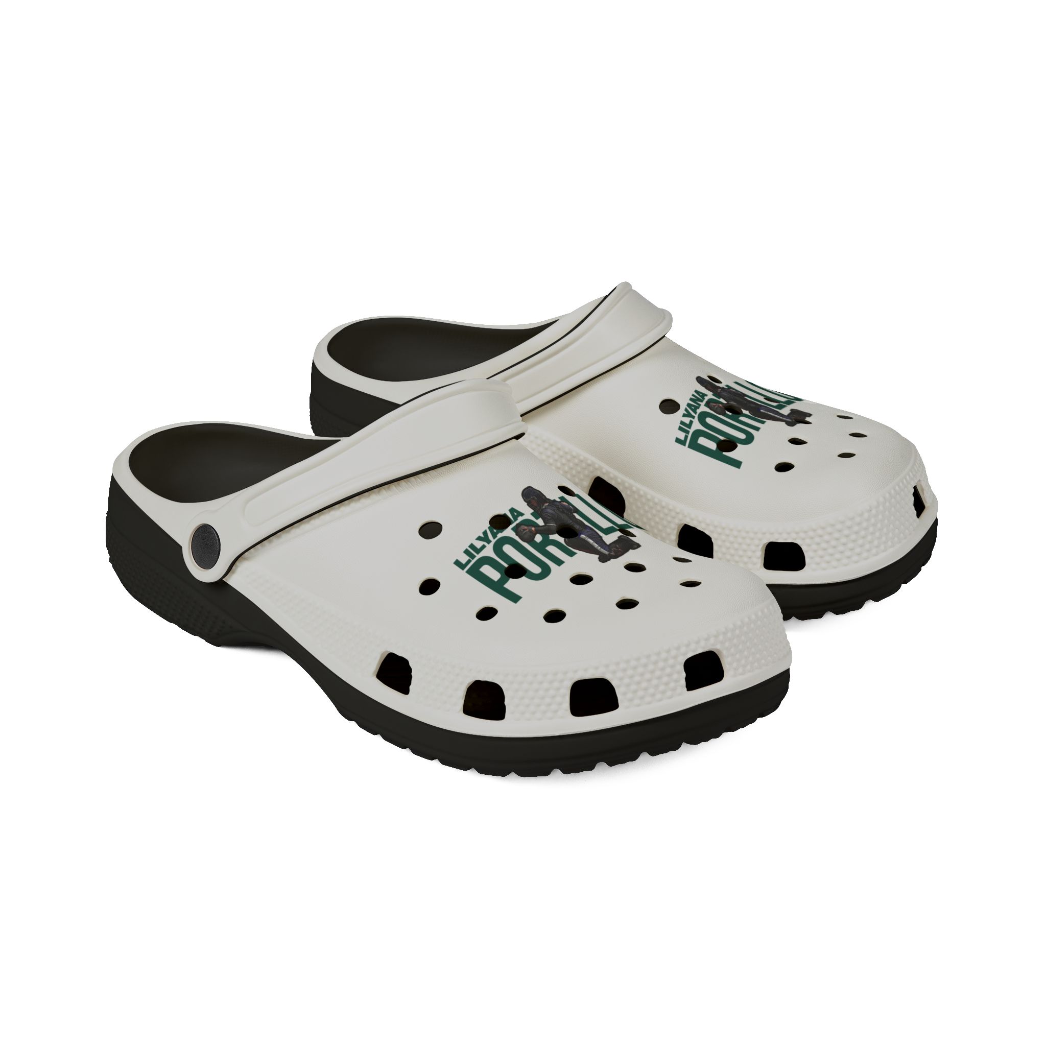 Rubber Clogs — character_player_name in Black