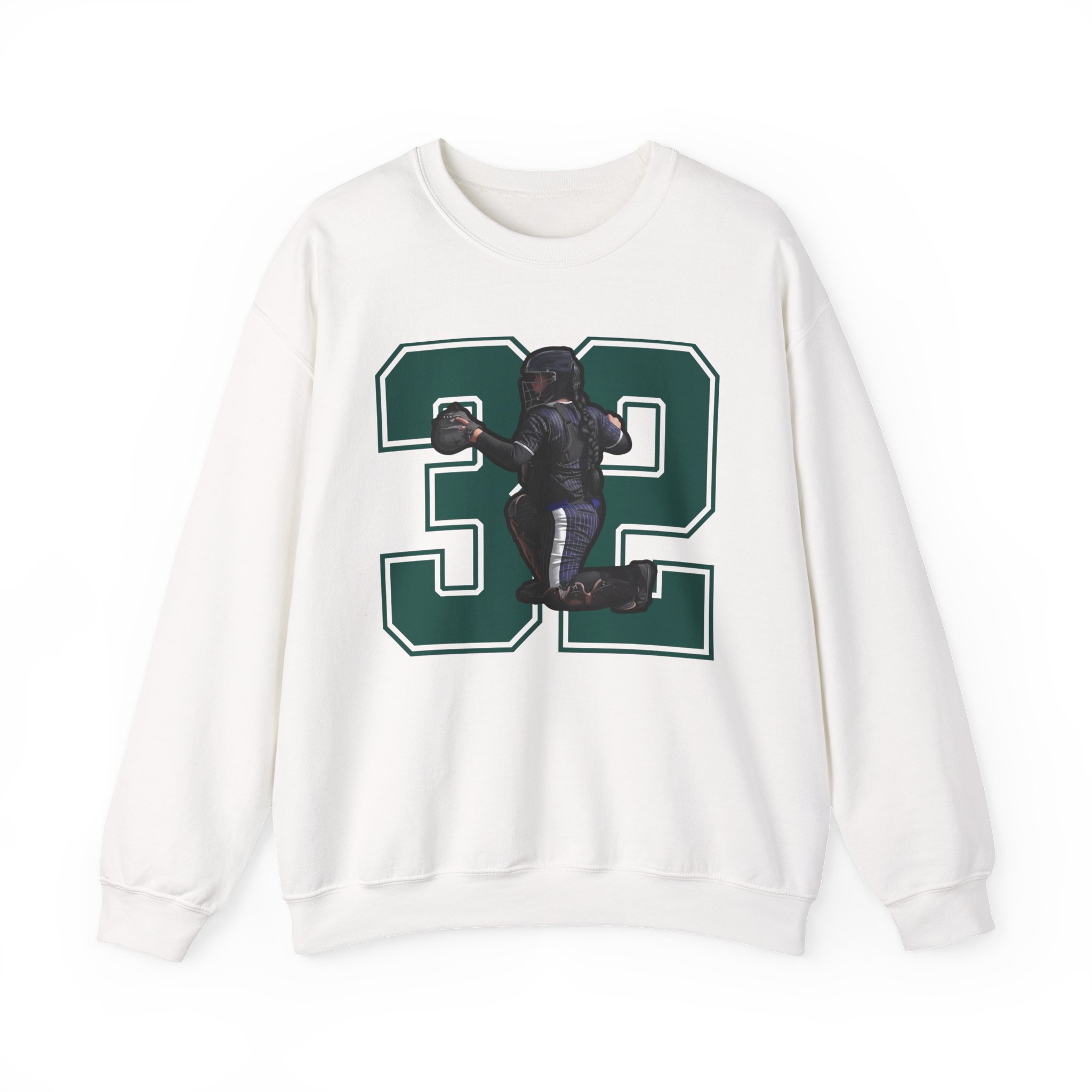 Crewneck Sweatshirt — character_number in White