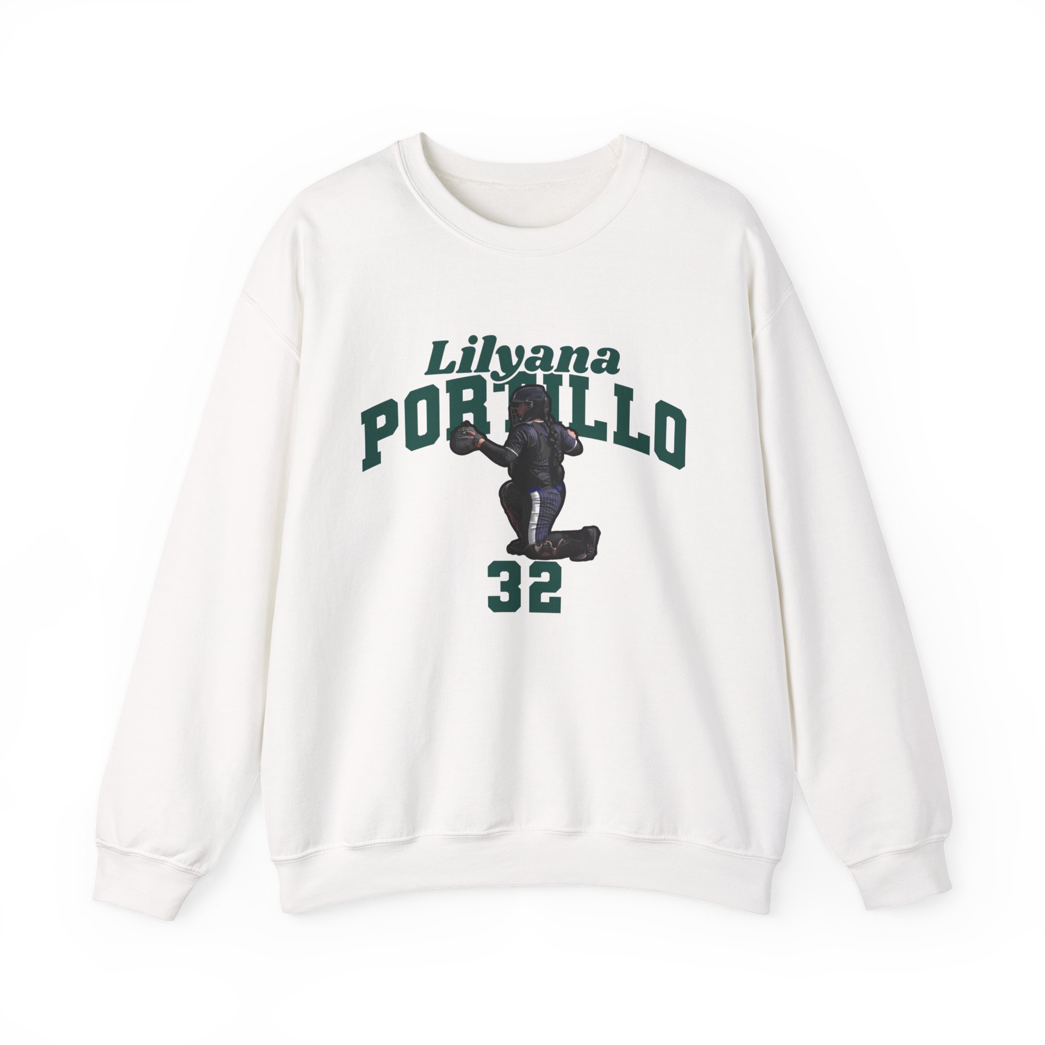 Crewneck Sweatshirt — character_signature_arch in White