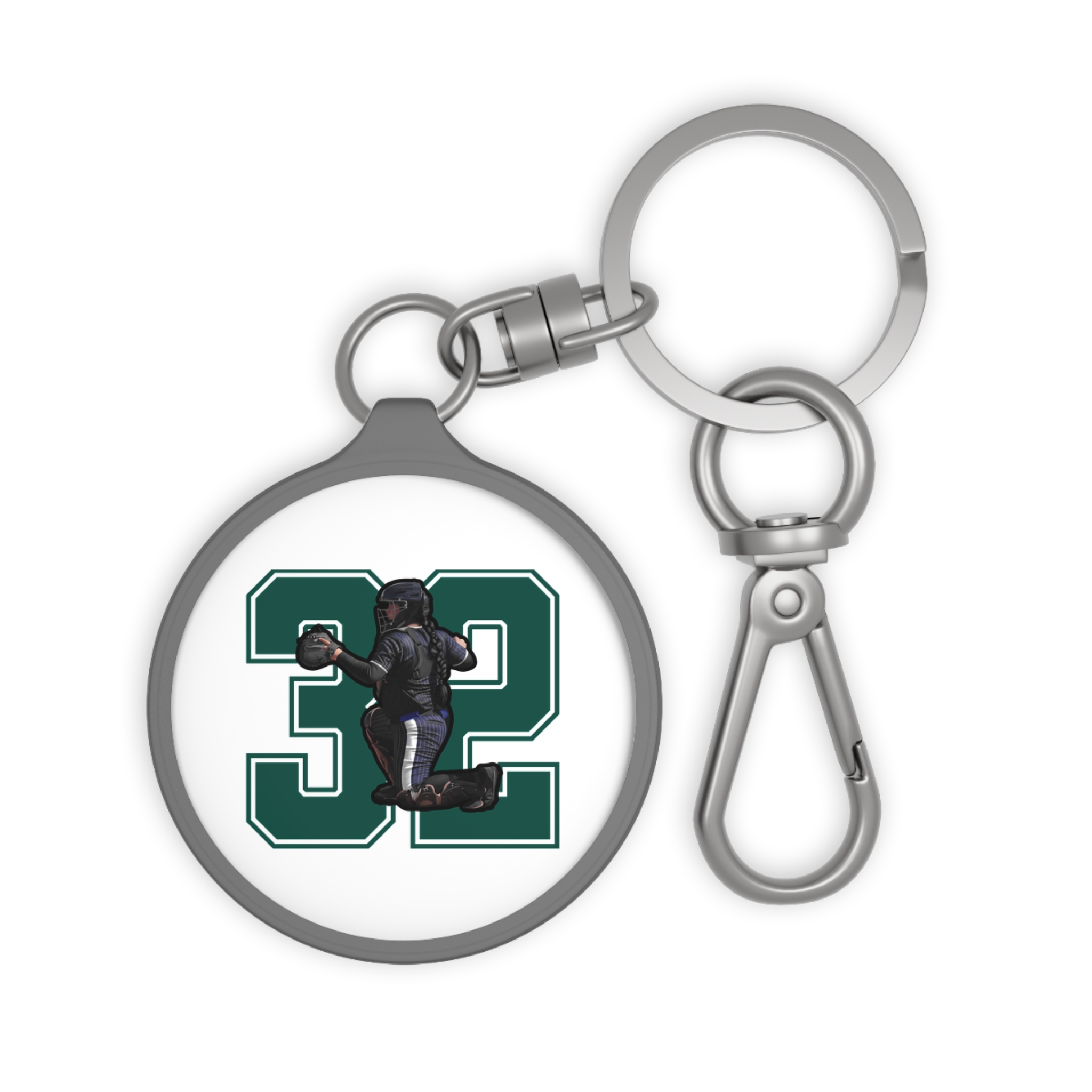 Keychain — character_number in Grey