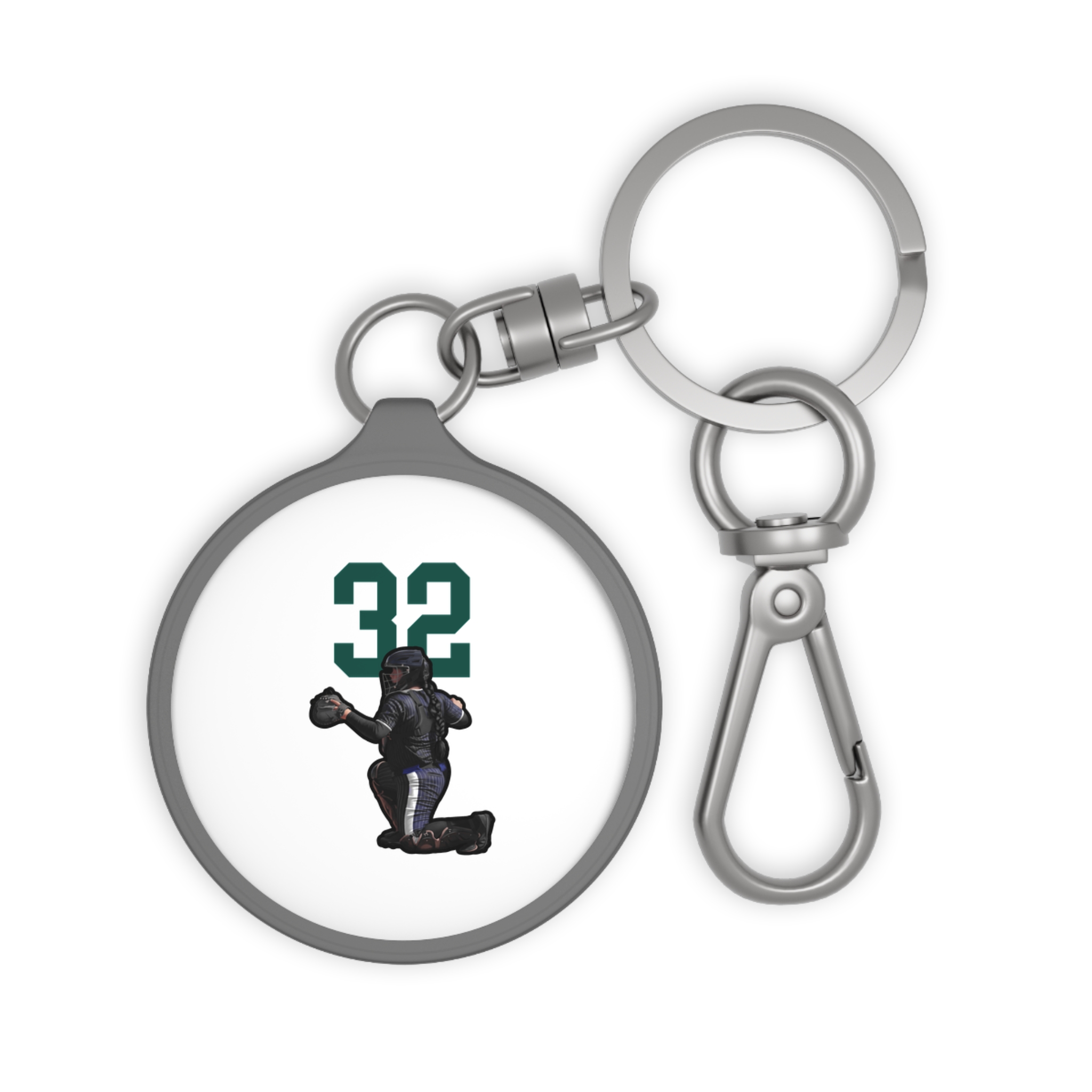 Keychain — character_number_top in Grey