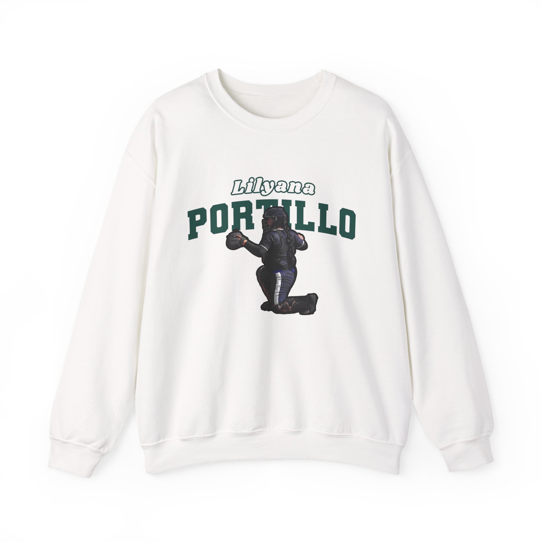 Crewneck Sweatshirt — character_name_arch in White